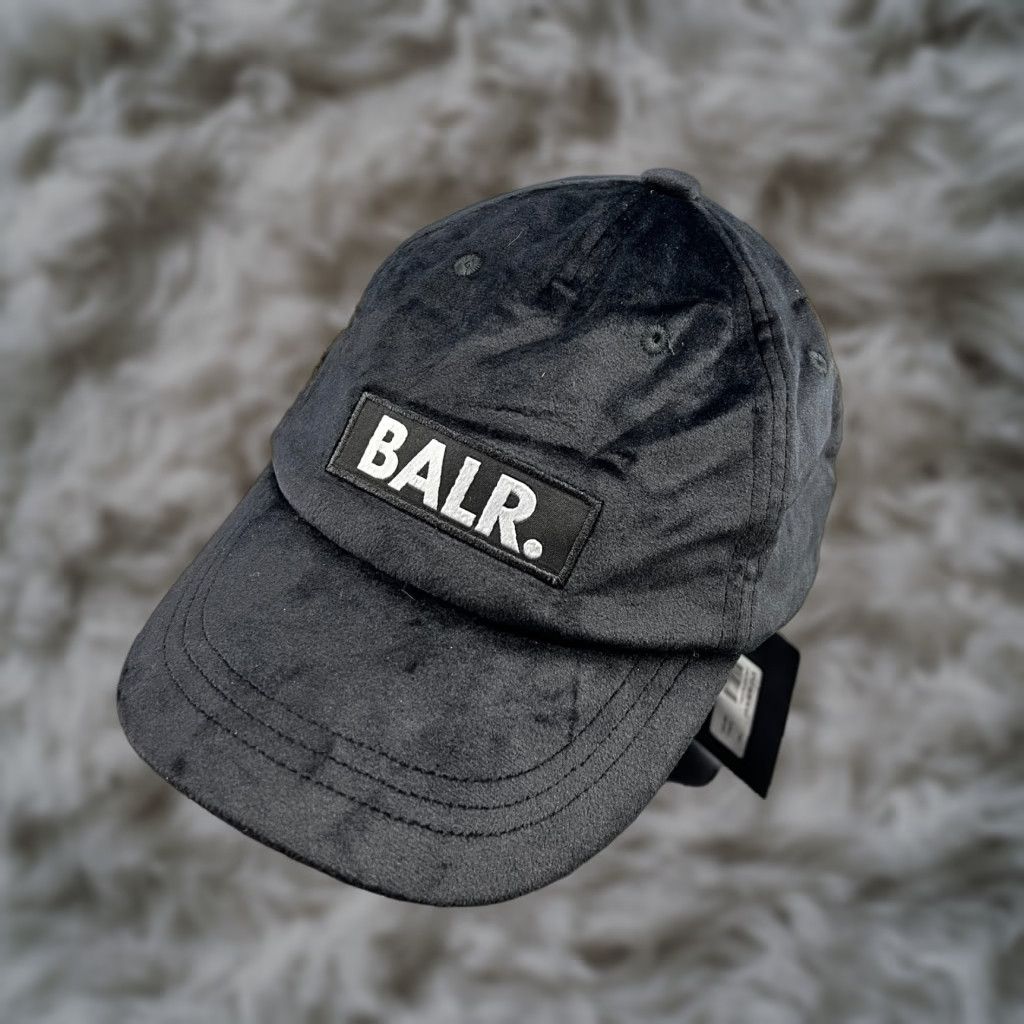 Velvet BALR. Jet Black Velvet Cap Baseball Cap One Size Adjustable Mens Velvet Cap Black BALR. Jet Black Velvet Cap One Size Adjustable Size ONE SIZE - 1 Thumbnail