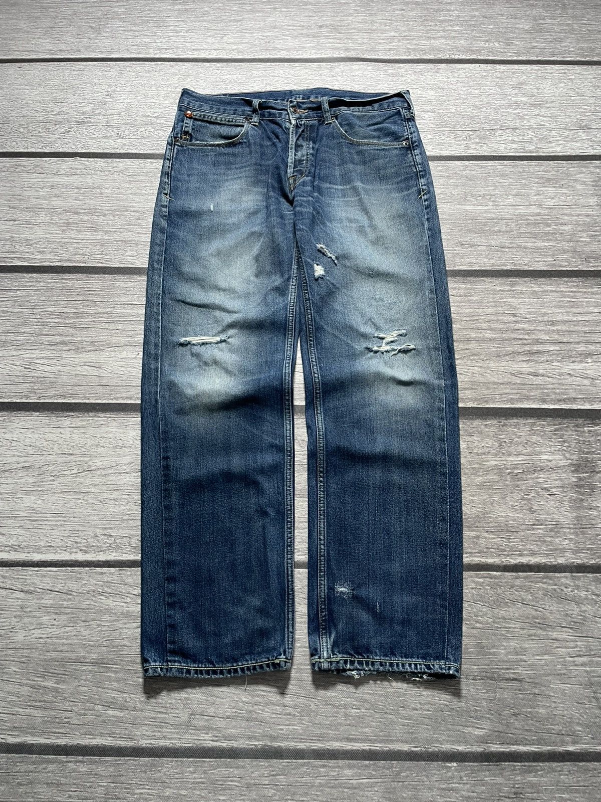 Evisu × Puma Evisu x Puma baggy distressed vintage y2k jeans Size US 34 / EU 50 - 2 Thumbnail