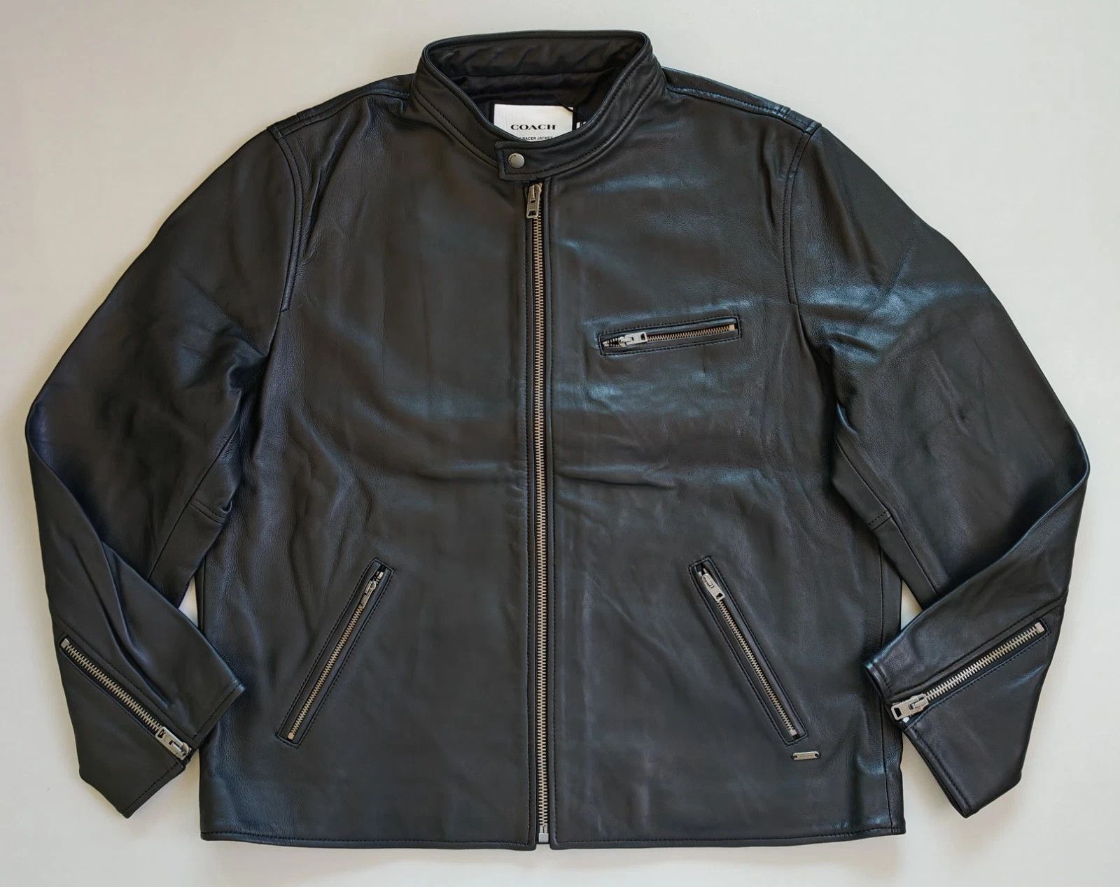 Coach Coach Leather Racer Jacket FTP 5071 Size US XXL / EU 58 / 5 - 1 Thumbnail