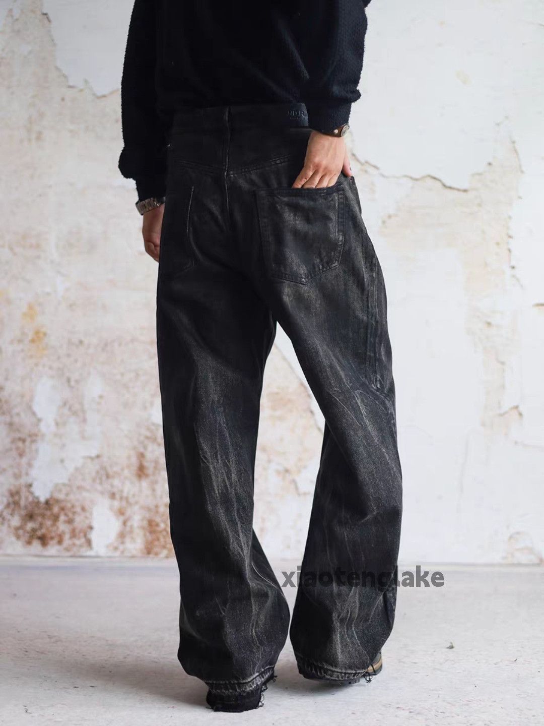 Jean × Vintage washed faded skate hiphop stain tie dye baggy jeans Size US 32 / EU 48 - 2 Thumbnail