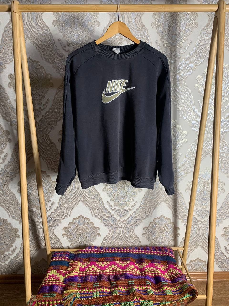 Nike × Vintage VERY RARE NIKE SWEATSHIRT BIG LOGO SWOOSH DRILL Y2K RETRO Size US L / EU 52-54 / 3 - 1 Thumbnail