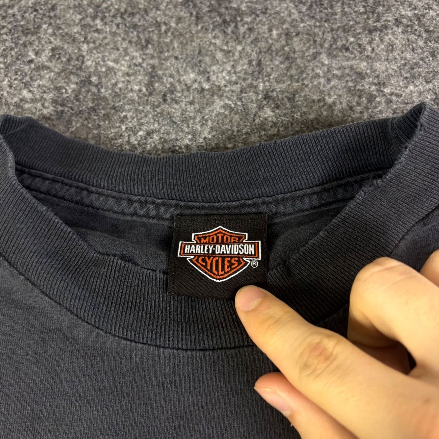 Harley Davidson VINTAGE Harley-Davidson Pocket T-Shirt Black XL 2XL Men Short Sleeve Grunge 1990s US Origin Size US XL / EU 56 / 4 - 4 Thumbnail