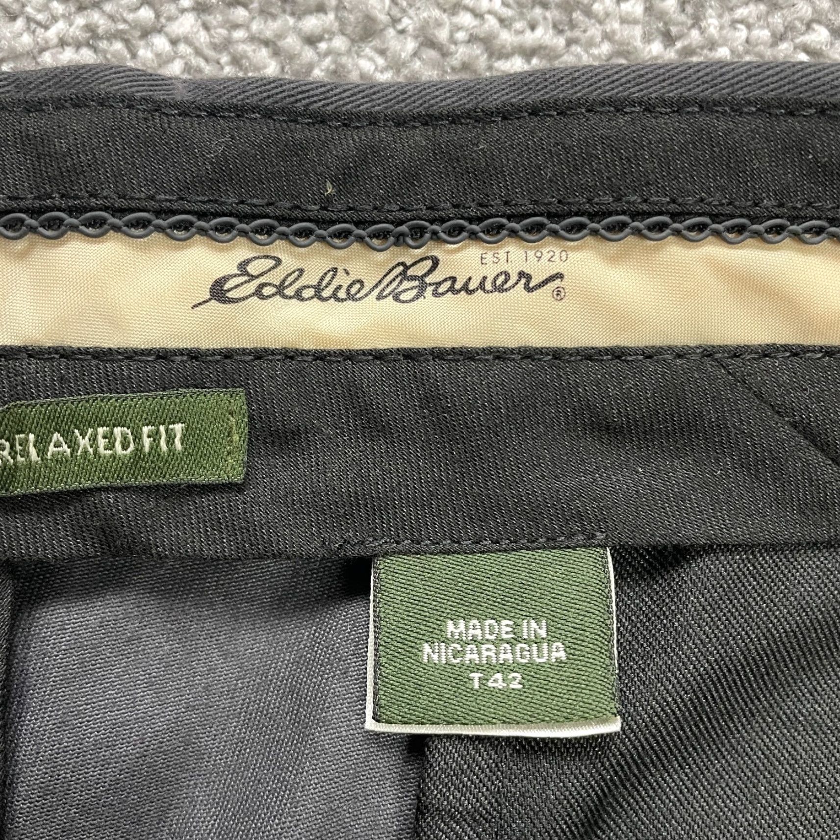 Eddie Bauer Eddie Bauer Dress Pants Mens 44x34.5 Big & Tall Straight Leg Gray Relaxed Classic Size US 42 / EU 58 - 6 Thumbnail
