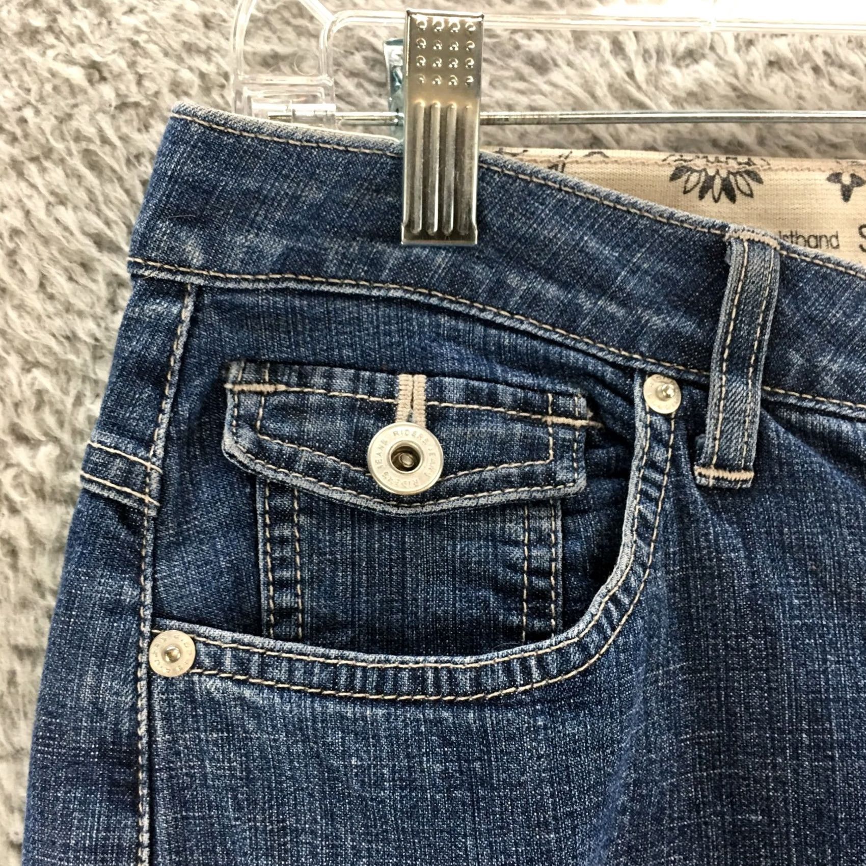 Vintage Riders Bermuda Shorts Womens 32 Blue Denim Cotton Blend High Rise Zip Fly Casual Summer 5-Pocket Womens Size 24" / US 00 / IT 34 - 3 Thumbnail