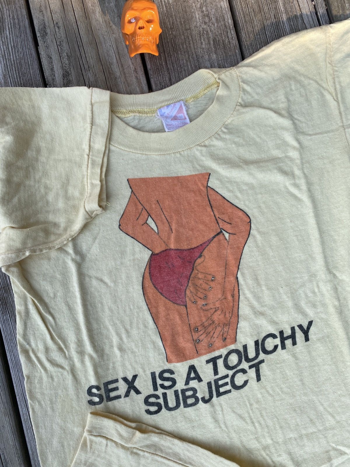 Band Tees × Vintage 80s Sex is a Touchy Subject novelty humor art shirt sz M Size US M / EU 48-50 / 2 - 2 Thumbnail