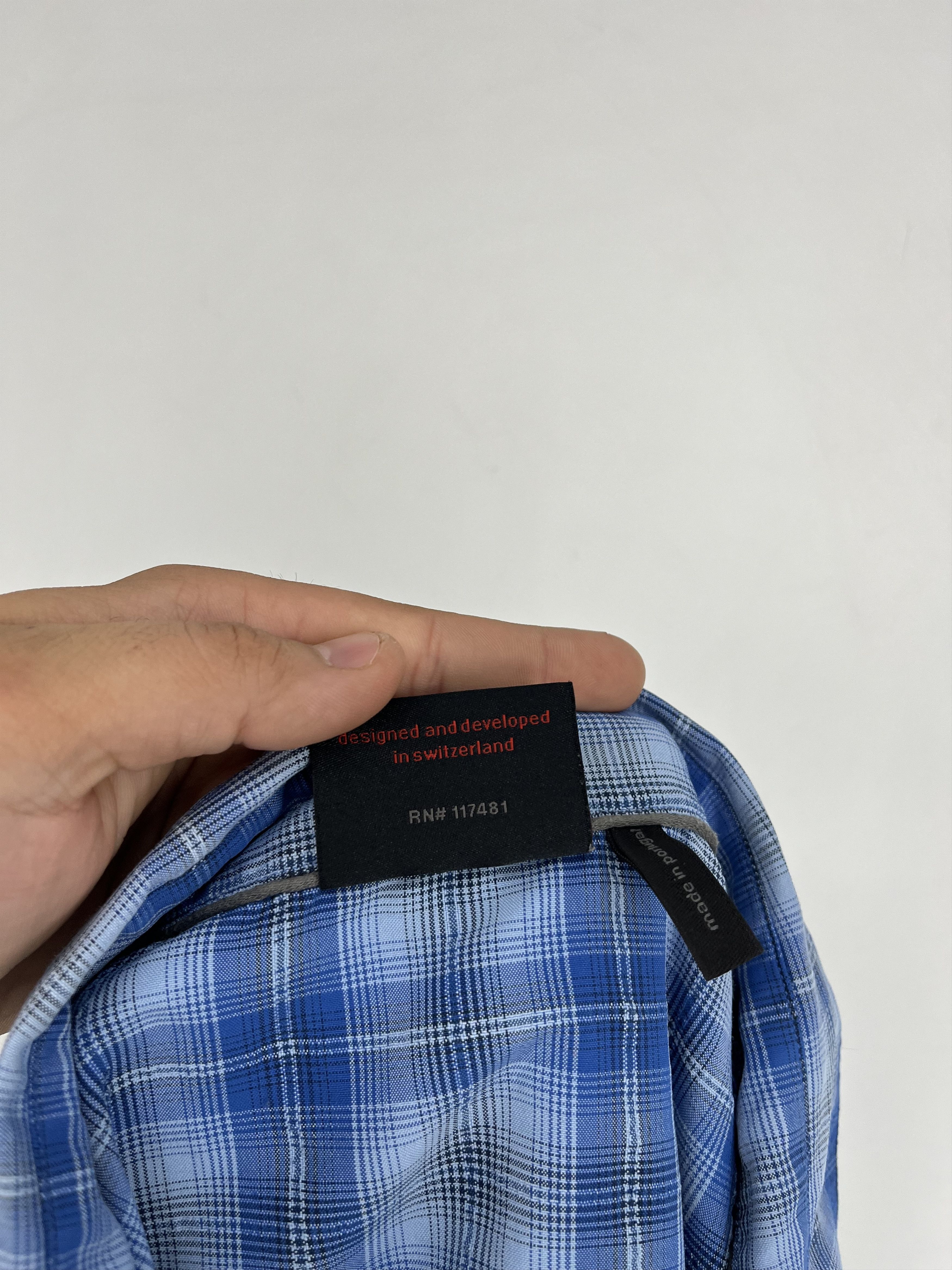 Mammut Mammut Mens L Blue Plaid Short Sleeve Button Up Shirt Shirt Size US L / EU 52-54 / 3 - 14 Thumbnail