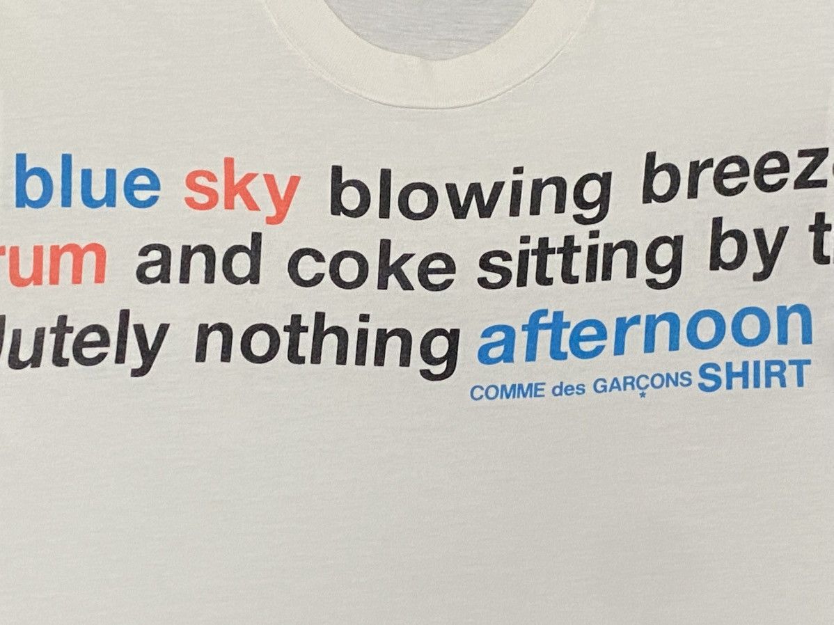 Comme des Garcons Comme Des Garcons S10218 Blue Sky Lettering Shirt Size US S / EU 44-46 / 1 - 7 Thumbnail