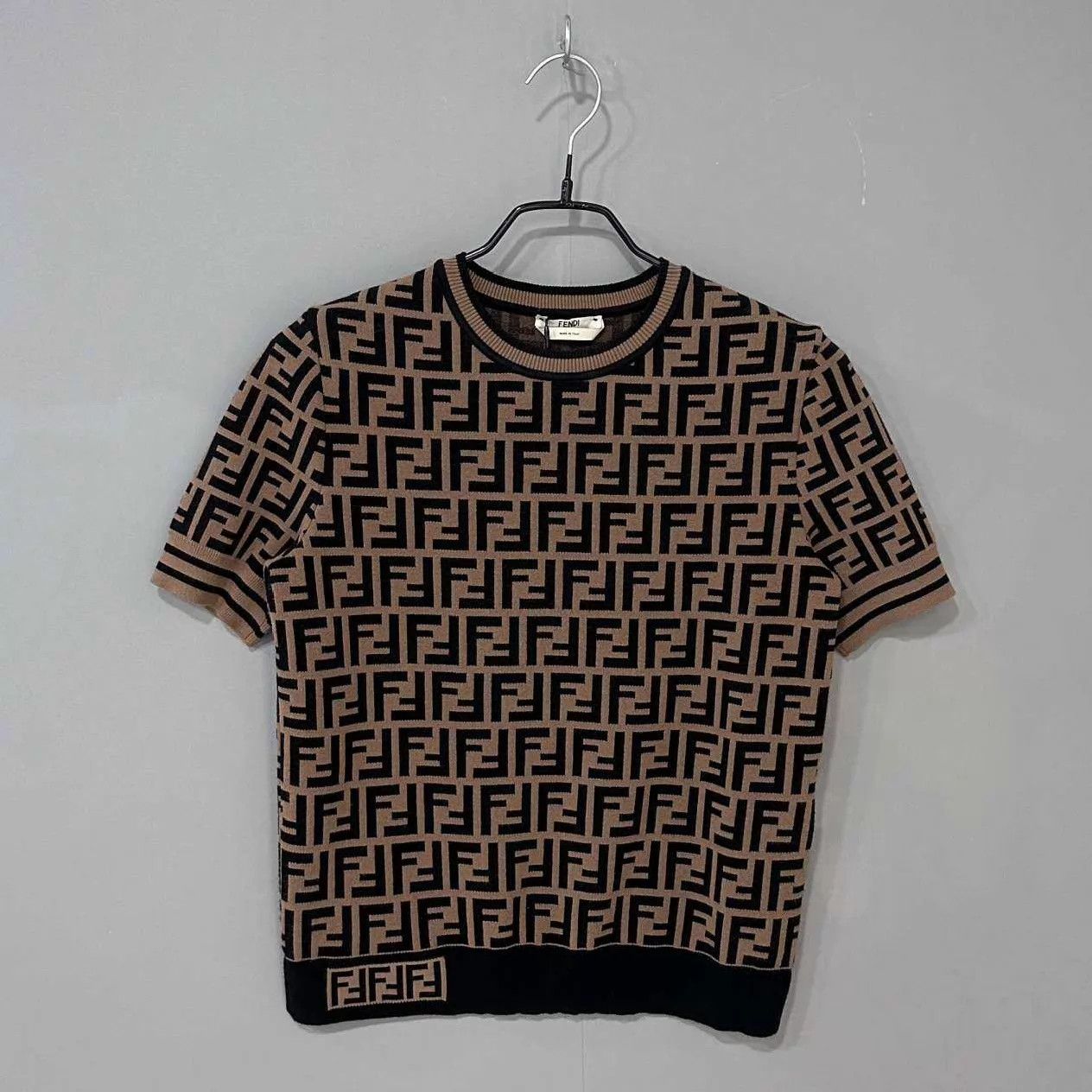 Fendi FENDI FF monogram knit short-sleeve 40 Size S / US 4 / IT 40 - 1 Thumbnail