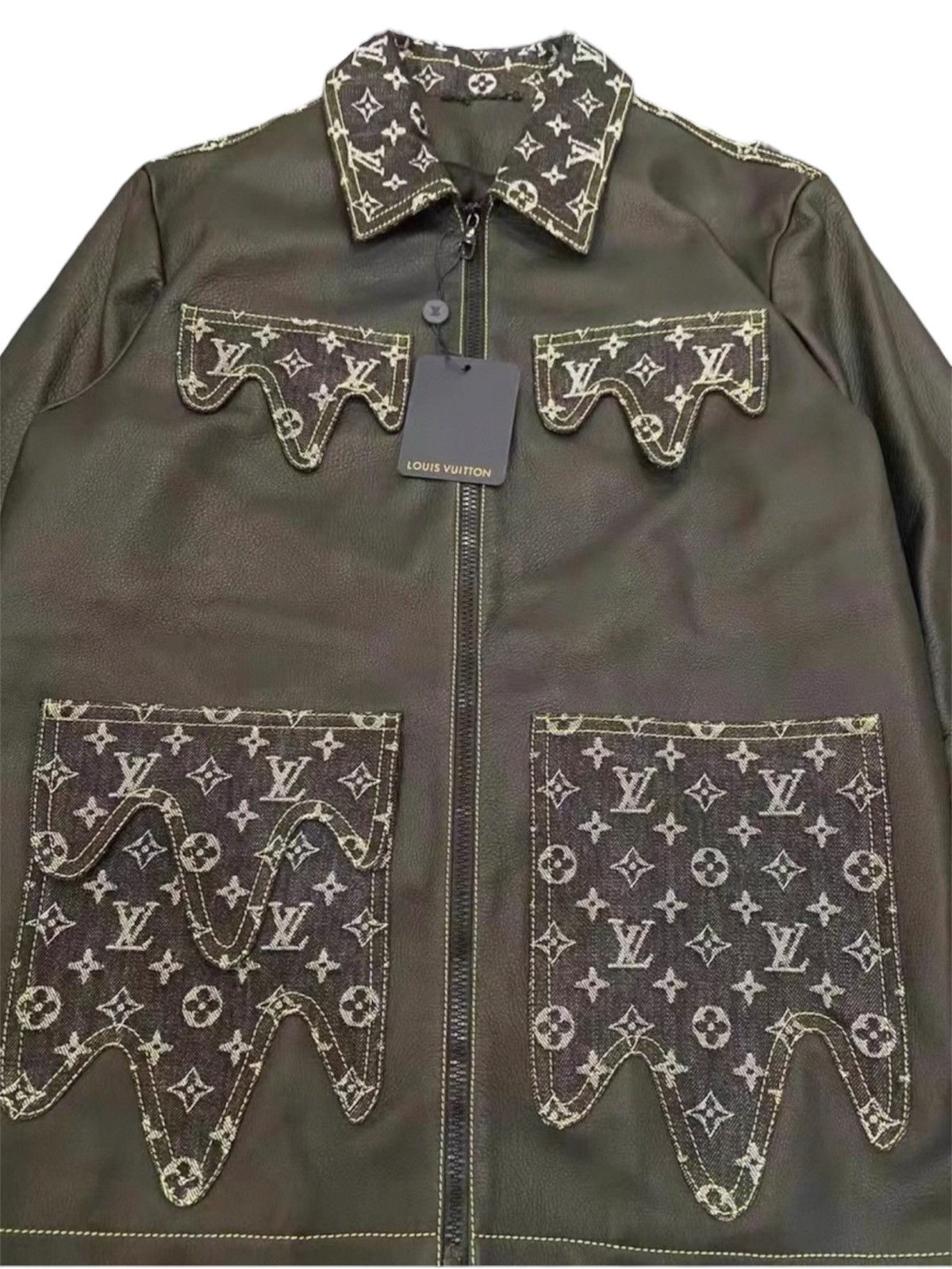 Louis Vuitton × Nigo Louis Vuitton X Nigo 48 Crazy Mix Leather Monogram Jacket Size US M / EU 48-50 / 2 - 3 Thumbnail