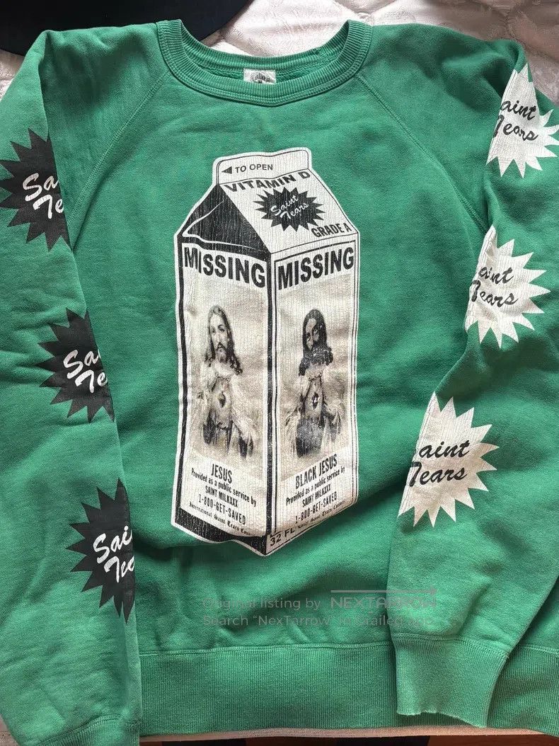 Saint Michael Saint Michael Green milk bottle sweatshirt Size US L / EU 52-54 / 3 - 1 Thumbnail