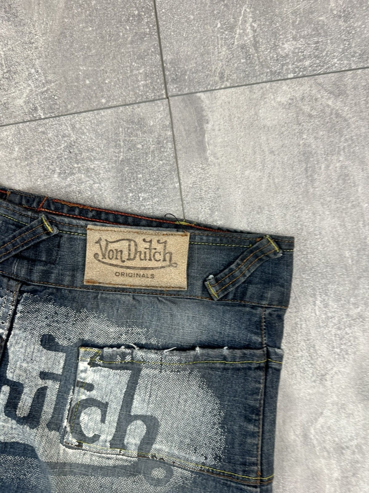 Von Dutch Womens Von Dutch Retro Overprint Logo Mini Skirt Size 30" / US 8 / IT 44 - 3 Thumbnail