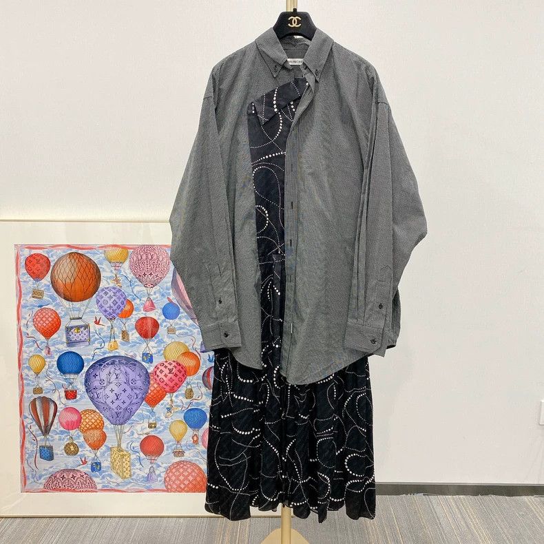 Balenciaga Balenciaga Asymmetric Shirt Dress Size US XS / EU 42 / 0 - 1 Thumbnail