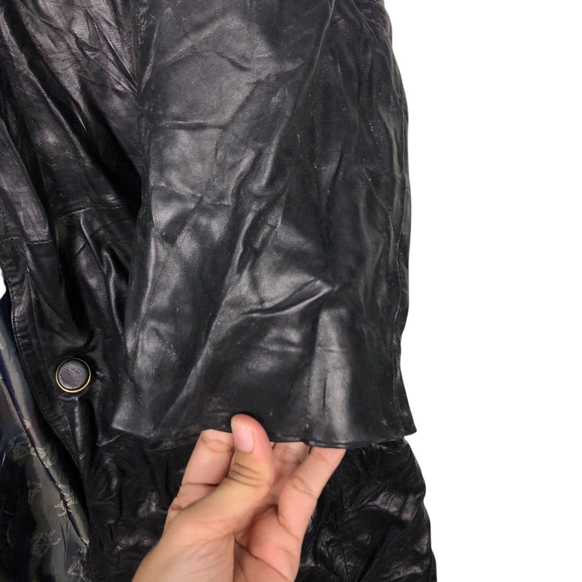 Japanese Brand 📌Vintage Leather Long Jacket Harajuku Mother Issey Miyake Size US M / EU 48-50 / 2 - 17 Thumbnail