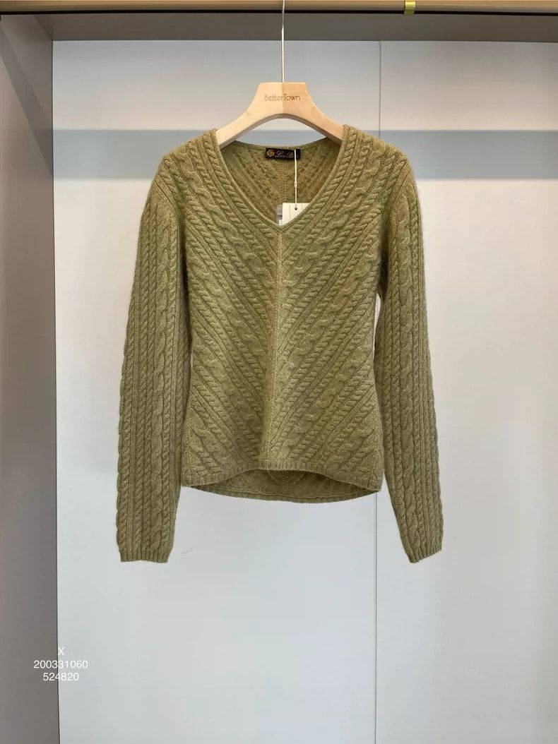 Loro Piana LORO PIANA Avocado green cashmere sweater Size M / US 6-8 / IT 42-44 - 1 Thumbnail