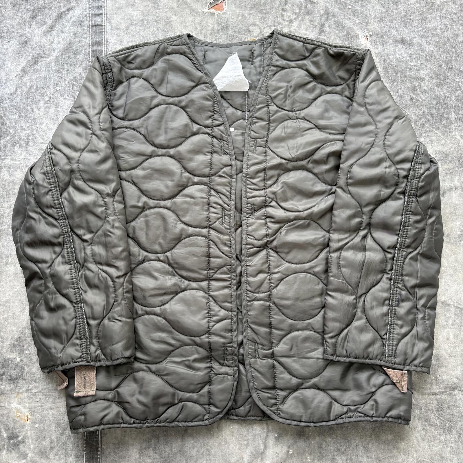 Vintage Vintage 80s Green Military Quilted Grunge M65 Jacket Liner Size US S / EU 44-46 / 1 - 1 Thumbnail