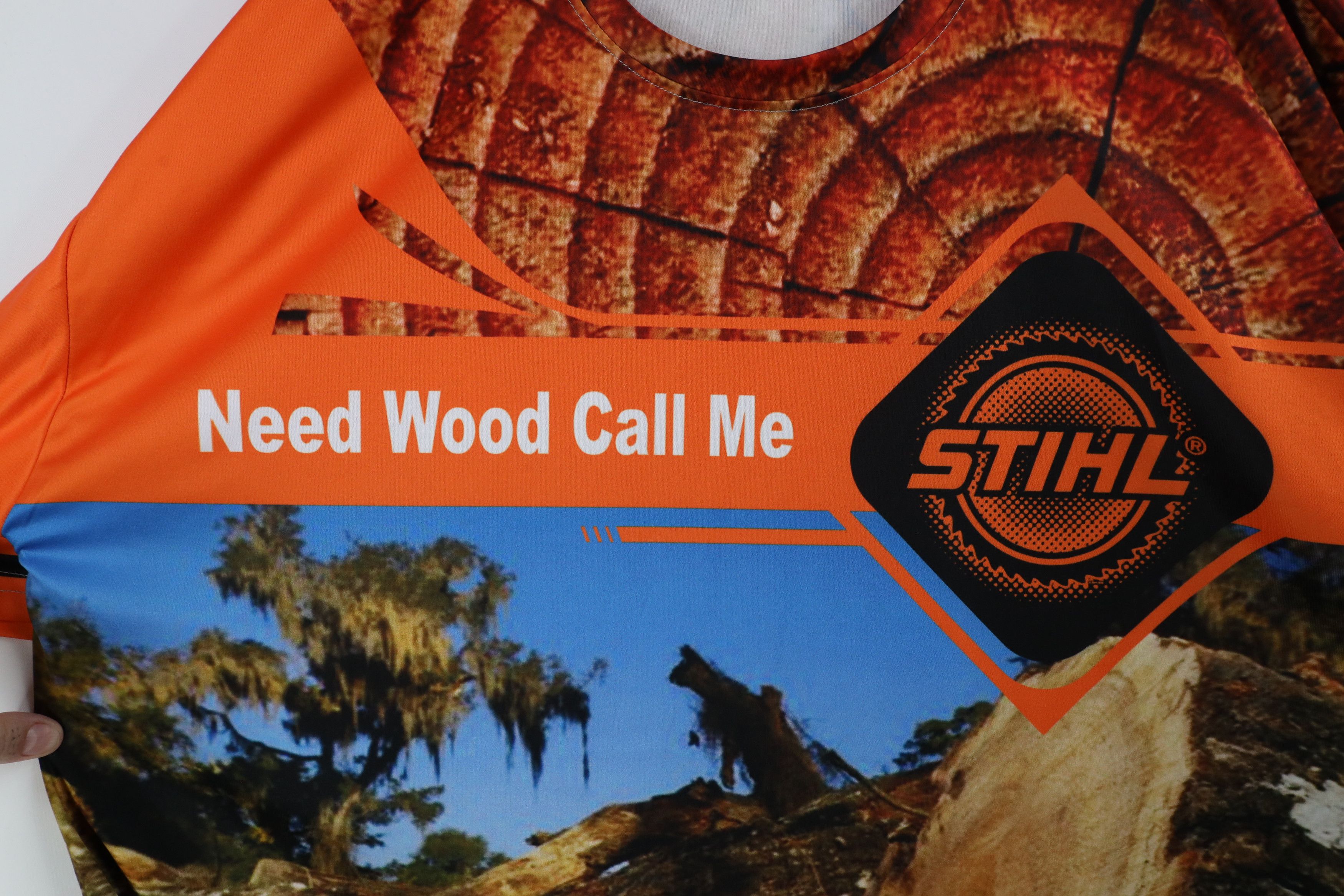 Vintage Stihl Out All Over Print Chainsaw Wood Short Sleeve T-Shirt Size US XL / EU 56 / 4 - 4 Thumbnail