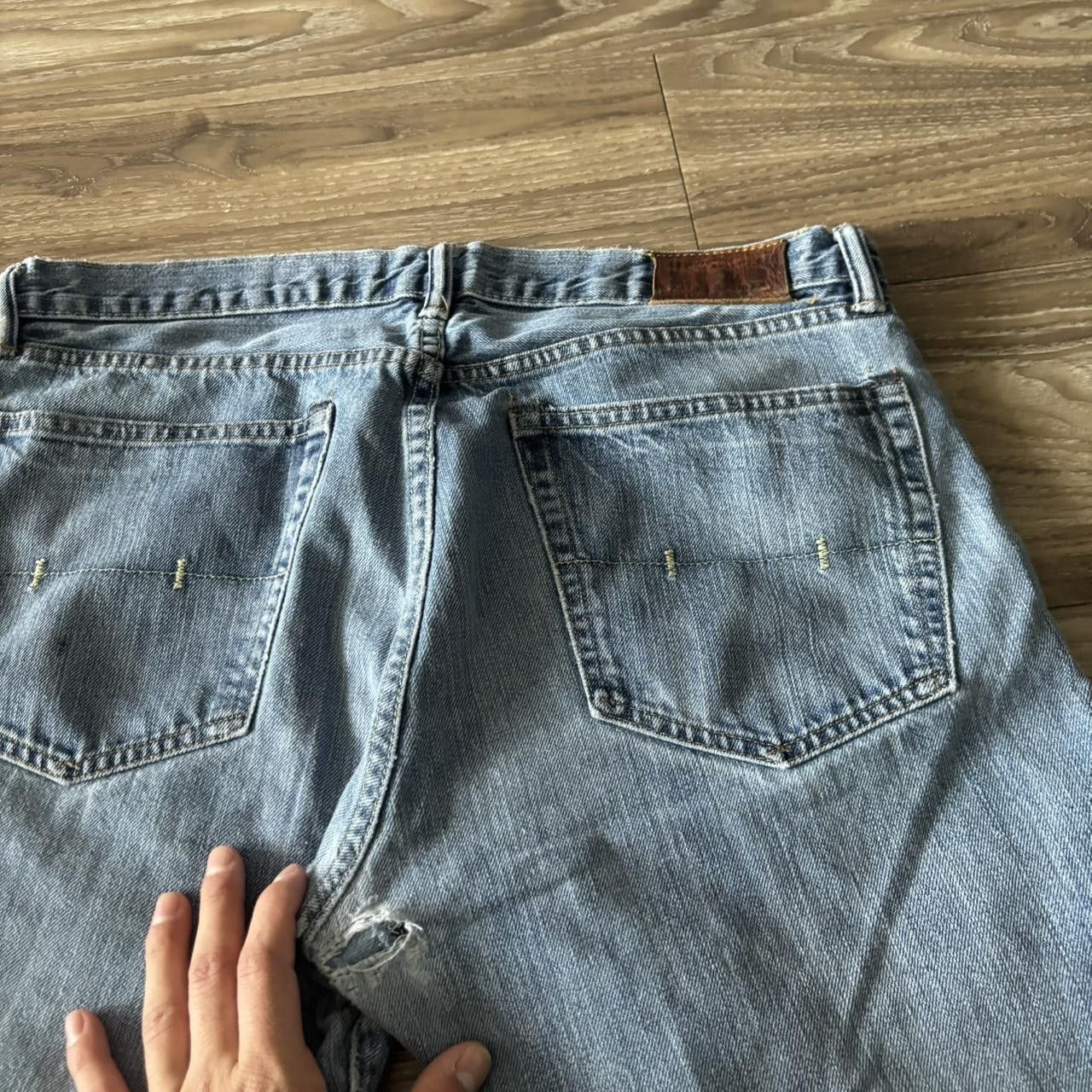 Polo Ralph Lauren Crazy Vintage Y2K/2000s Grunge Faded Wash Polo Ralph Lauren Denim Jeans! 33x29 Size US 33 - 7 Thumbnail