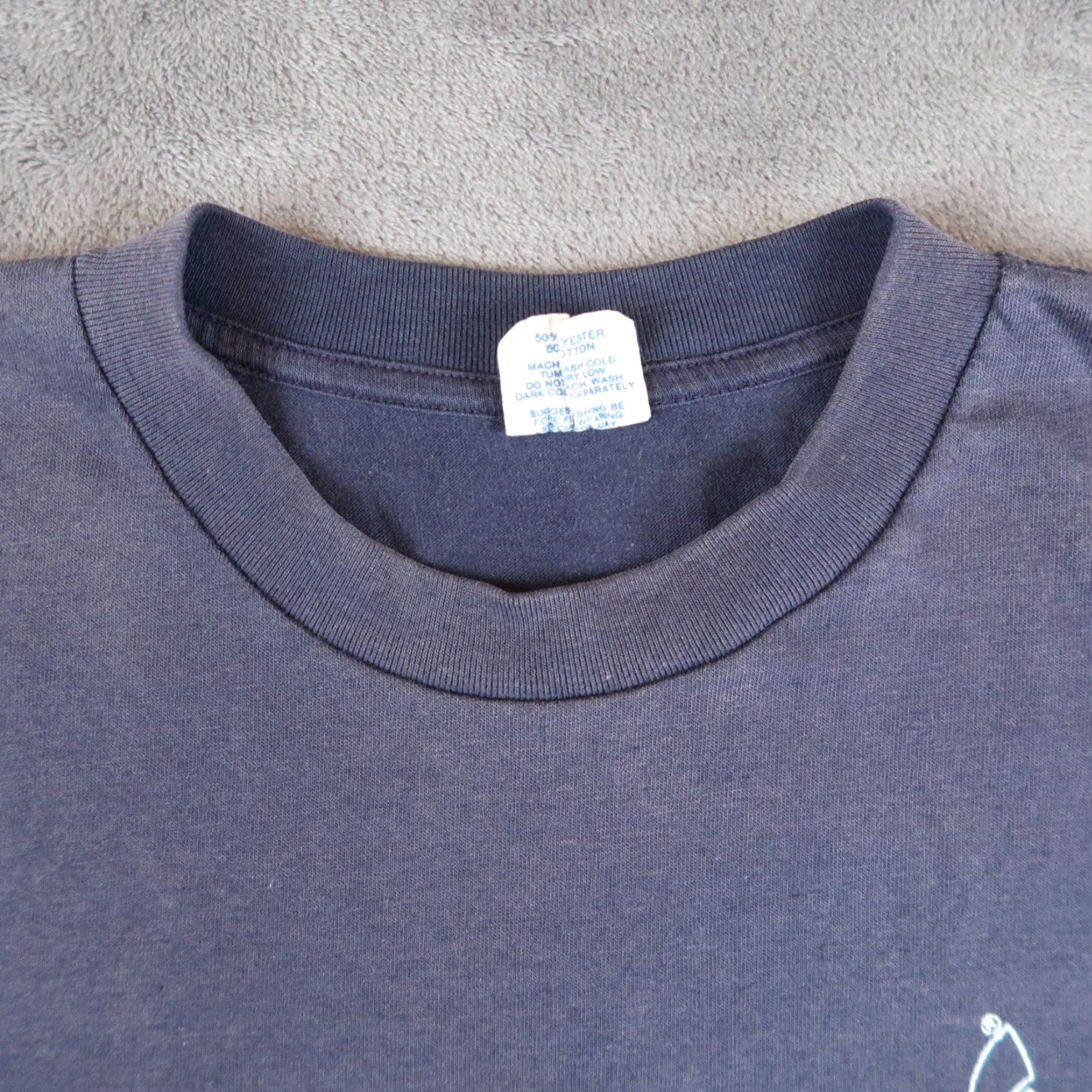 Adidas VINTAGE 80s adidas Trefoil Faded Blue T-Shirt Mens L Short Sleeve Crew Neck Striped Classic Sports Size US L / EU 52-54 / 3 - 4 Thumbnail
