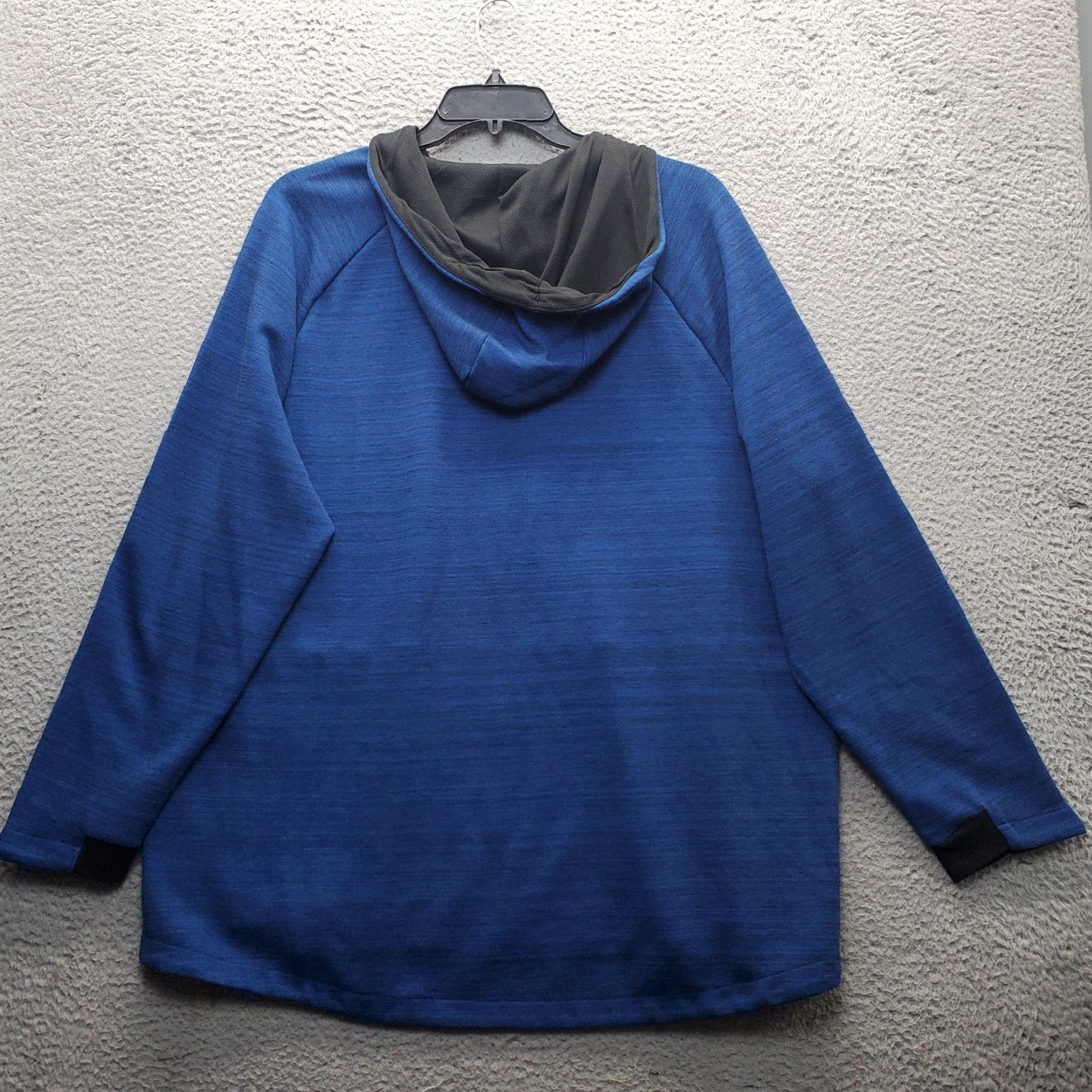Vintage Russell Mens Tracksuit 2XL Blue Fusion Knit 2 Piece Full Zip Hooded Sweatshirt & Pants Athletic Casual Set Size US 39 - 3 Thumbnail