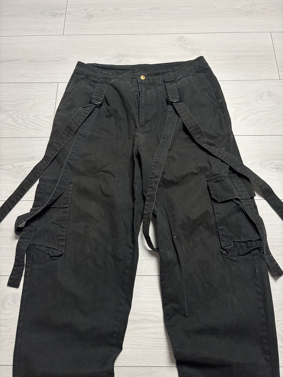 Japanese Brand vintage cargo junya style baggy bondage pants y2k japan vibe Size US 31 - 2 Thumbnail