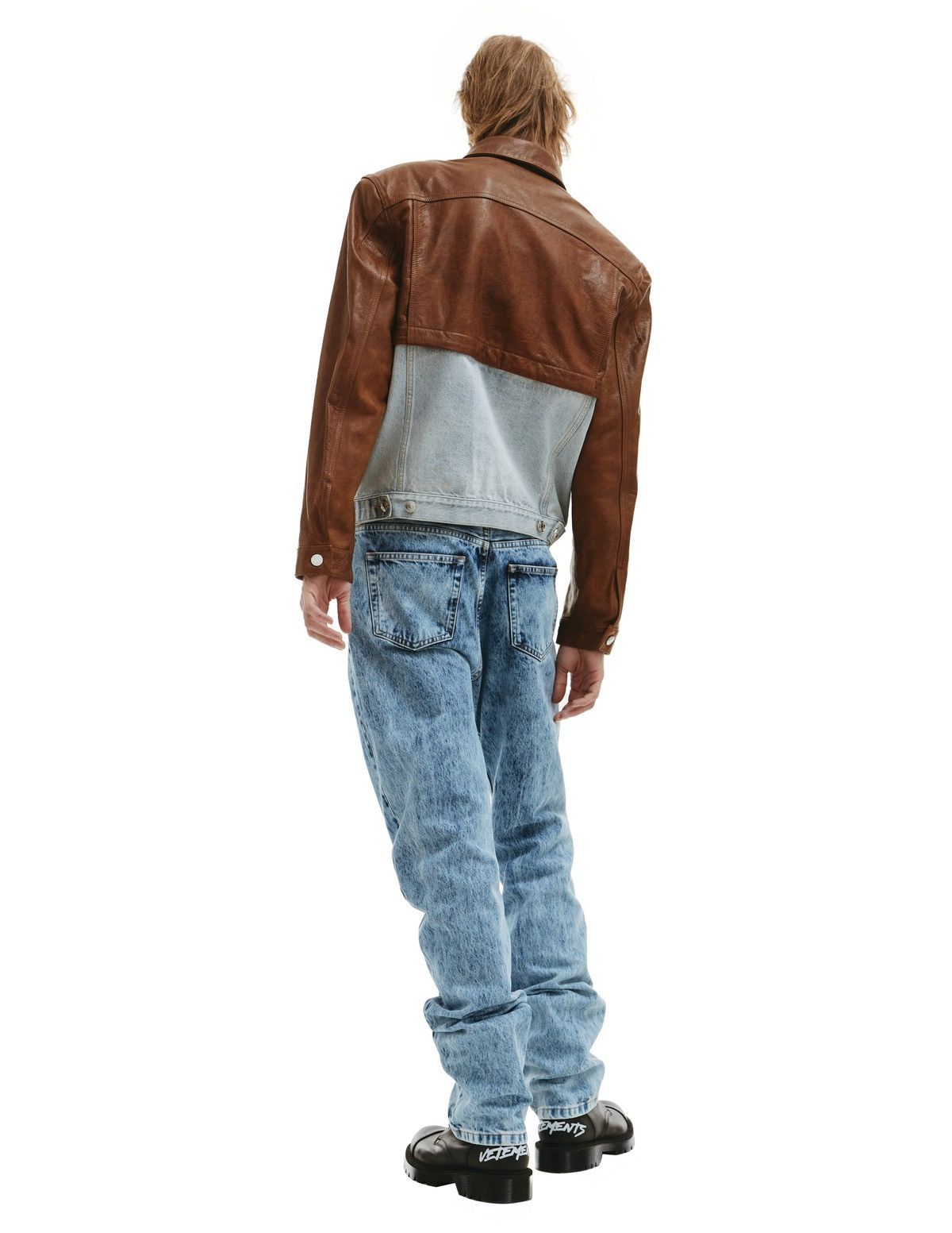Vetements Vetements VTMNTS Convertible Leather Denim Jacket Size US M / EU 48-50 / 2 - 4 Thumbnail