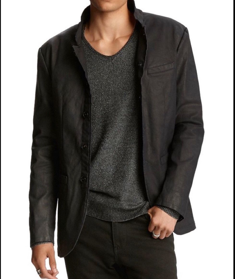 John Varvatos Slim Fit Stand Collar Jacket. Size EU 52 USA 42 Size US L / EU 52-54 / 3 - 9 Thumbnail