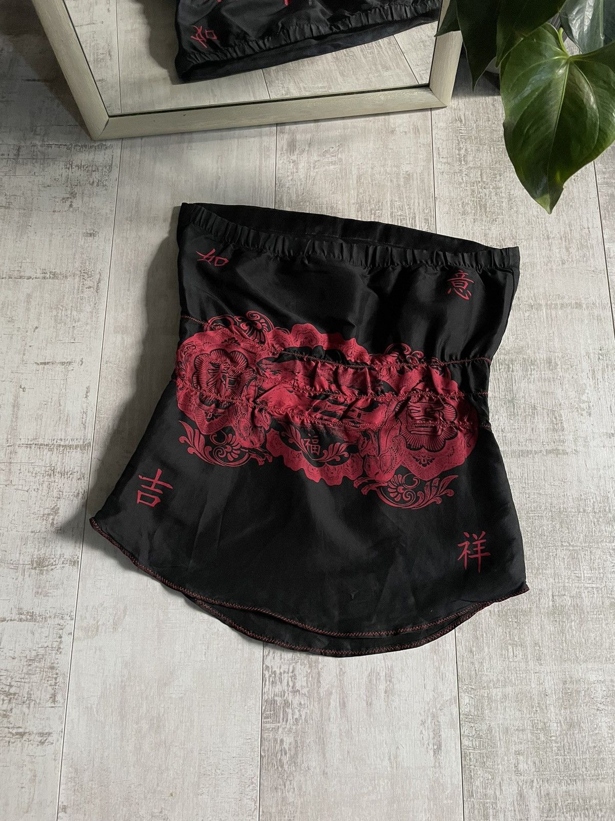 Japanese Brand Vintage Japan Mini Skirt Y2K Black 00’s RARE Size 24" / US 00 / IT 34 - 2 Thumbnail