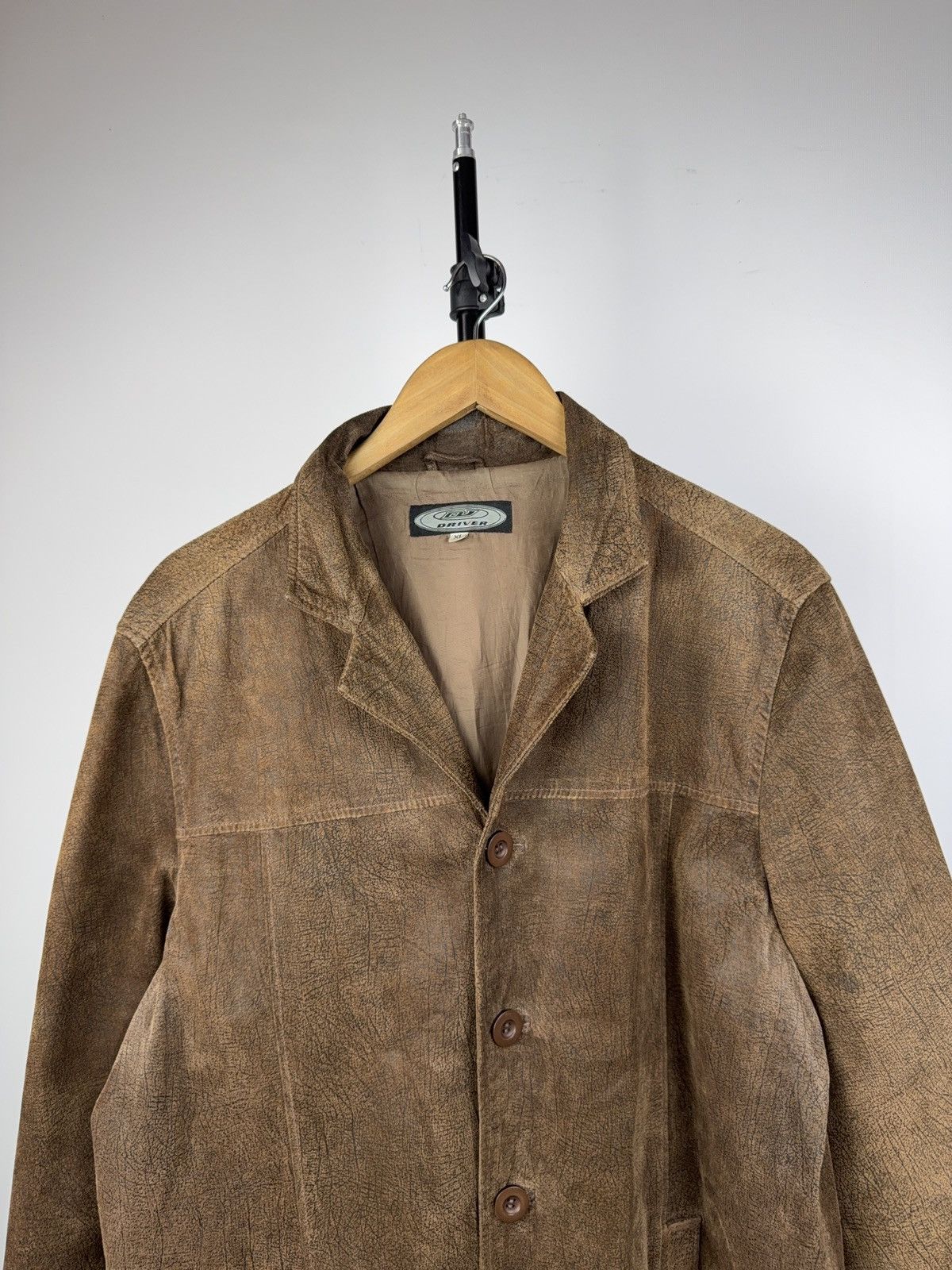 Japanese Brand Avant Garde 90s Retro Vintage Brown Leather Blazer Jacket XL Size US XL / EU 56 / 4 - 2 Thumbnail