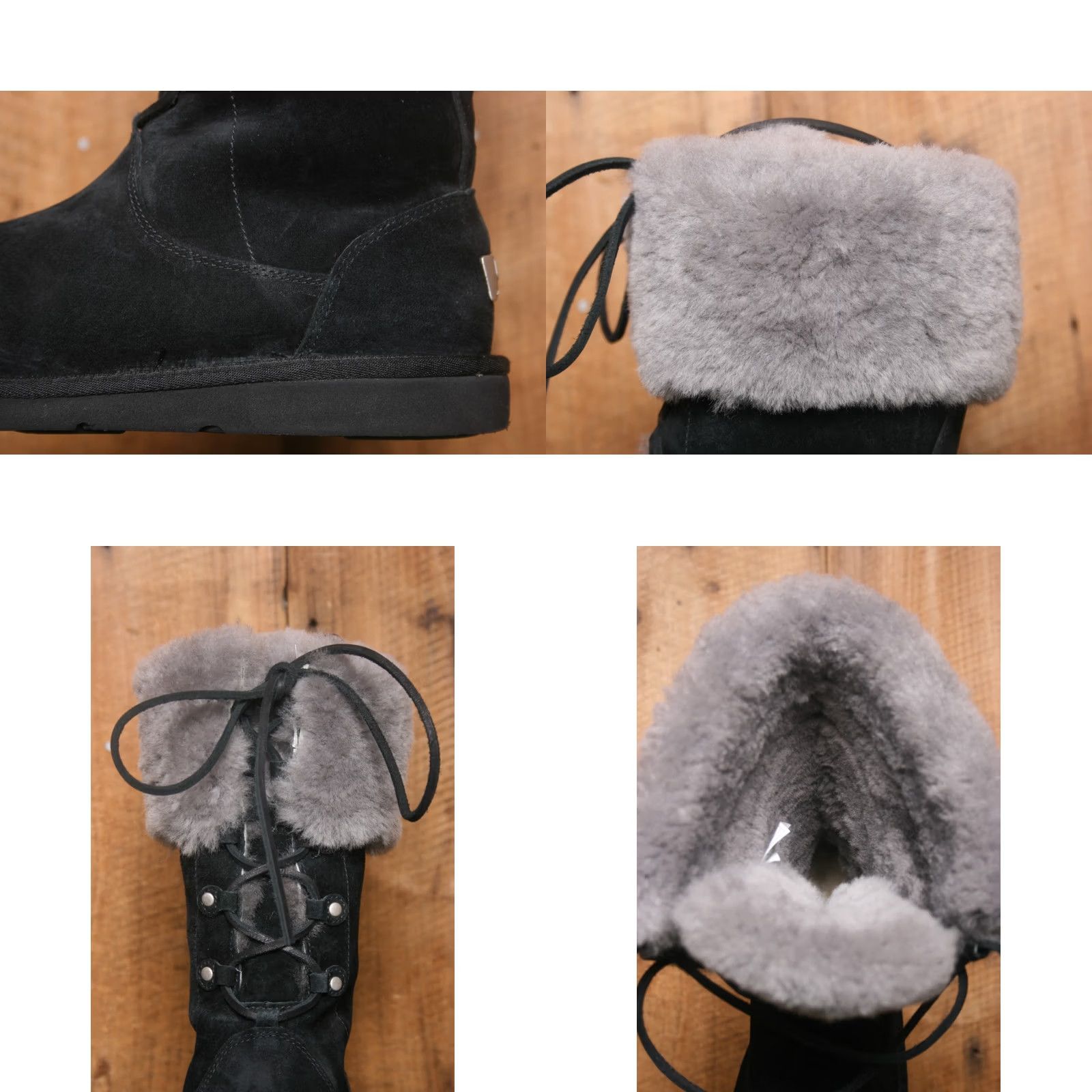 Ugg UGG Montclair Black Suede Sheepskin Shearling Cuff Lined Winter Boots Sz. 9 Women Subtle Signs Of Wear Leather Uppers Boots Mens Womens Girls? Size US 8 / IT 38 - 8 Thumbnail