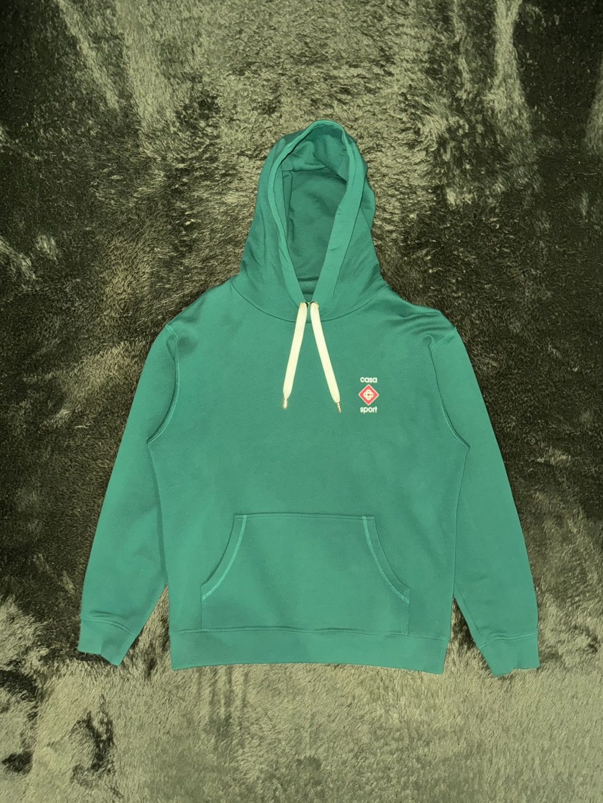 Casablanca [L] Casablanca Casa Sport Textured Logo Hoodie Green Size US L / EU 52-54 / 3 - 1 Thumbnail