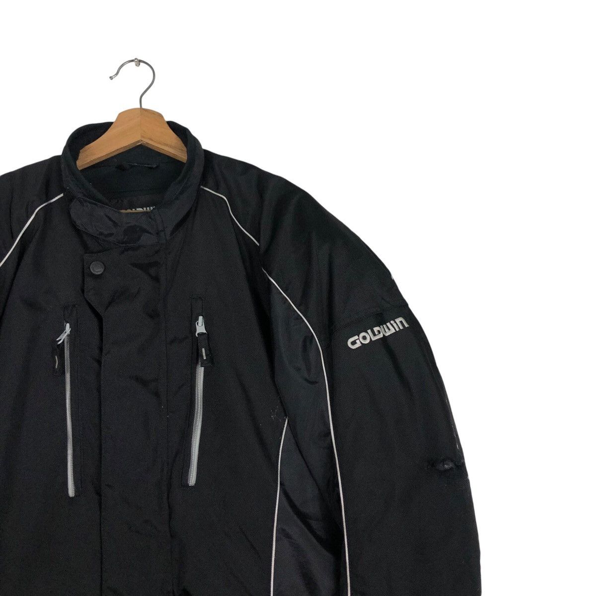 Japanese Brand 📌Vintage Bomber Jacket Racing Biker Goldwin Multi Pocket Size US M / EU 48-50 / 2 - 7 Thumbnail