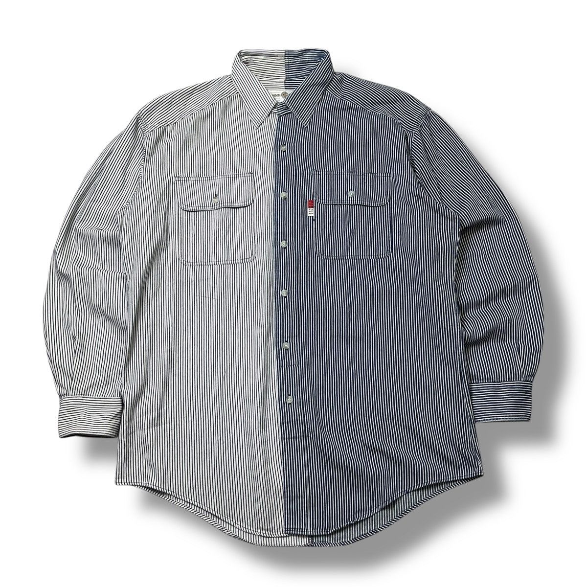 Kapital LAST DROP‼️90s Dennis Conner Split Stripe Button-Up /Needles Size US L / EU 52-54 / 3 - 2 Thumbnail