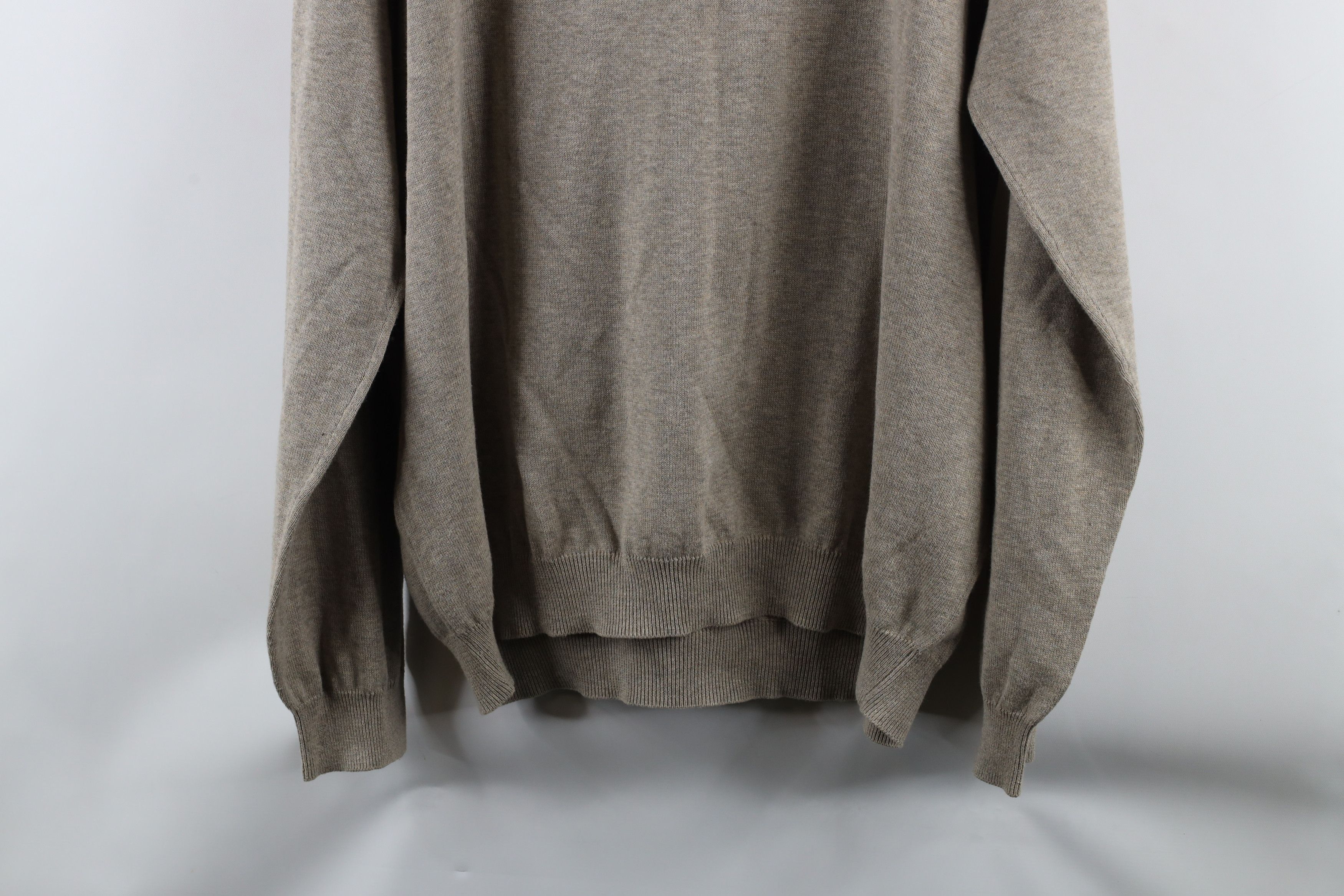 Vintage Vintage 90s Streetwear Collared Pullover Oatmeal Brown Size US XL / EU 56 / 4 - 7 Thumbnail