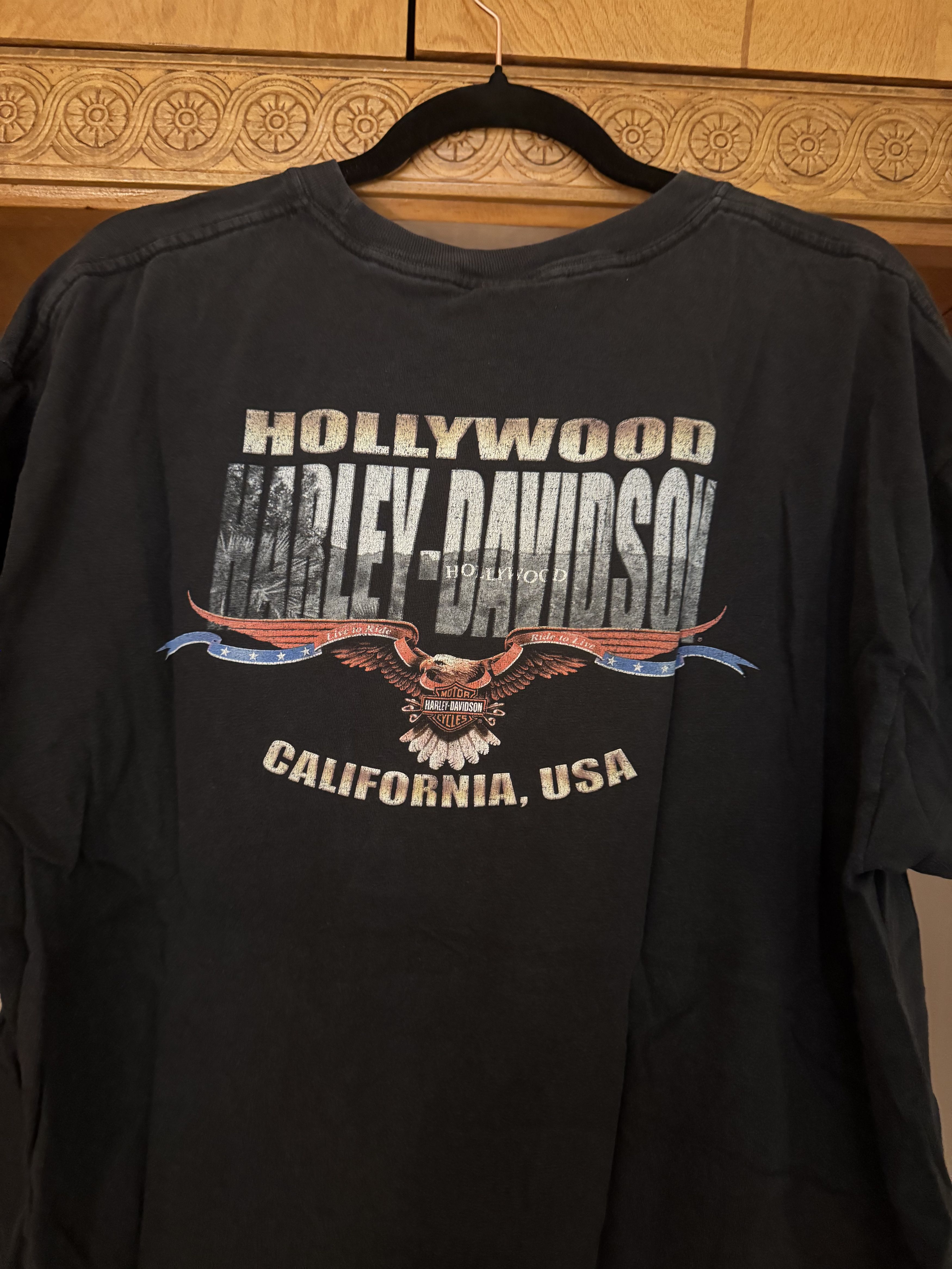 Harley Davidson Vintage Harley Davidson Hollywood T Shirt Size US XL / EU 56 / 4 - 2 Thumbnail