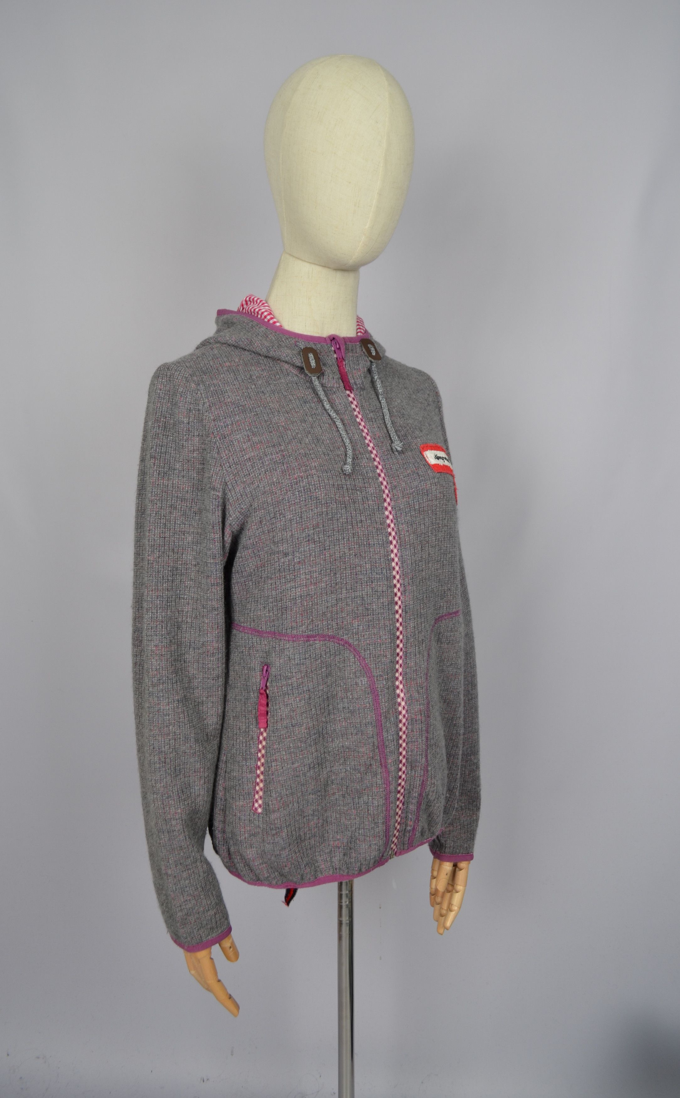 Designer Almgwand Austria Knit Full Zip Lined Jacket Hoodie Ski Apres Size M / US 6-8 / IT 42-44 - 13 Thumbnail