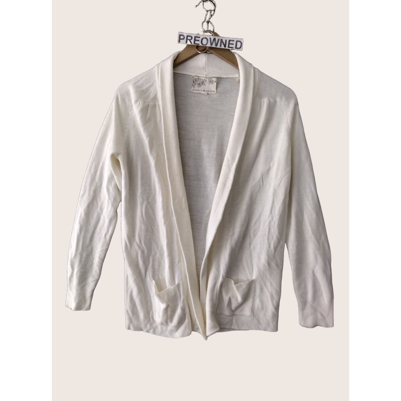 Vintage BBIEM ORGAN Women's Long Sleeve Cardigan Sweater Ivory Pockets S Vintage No Size S / US 4 / IT 40 - 1 Thumbnail