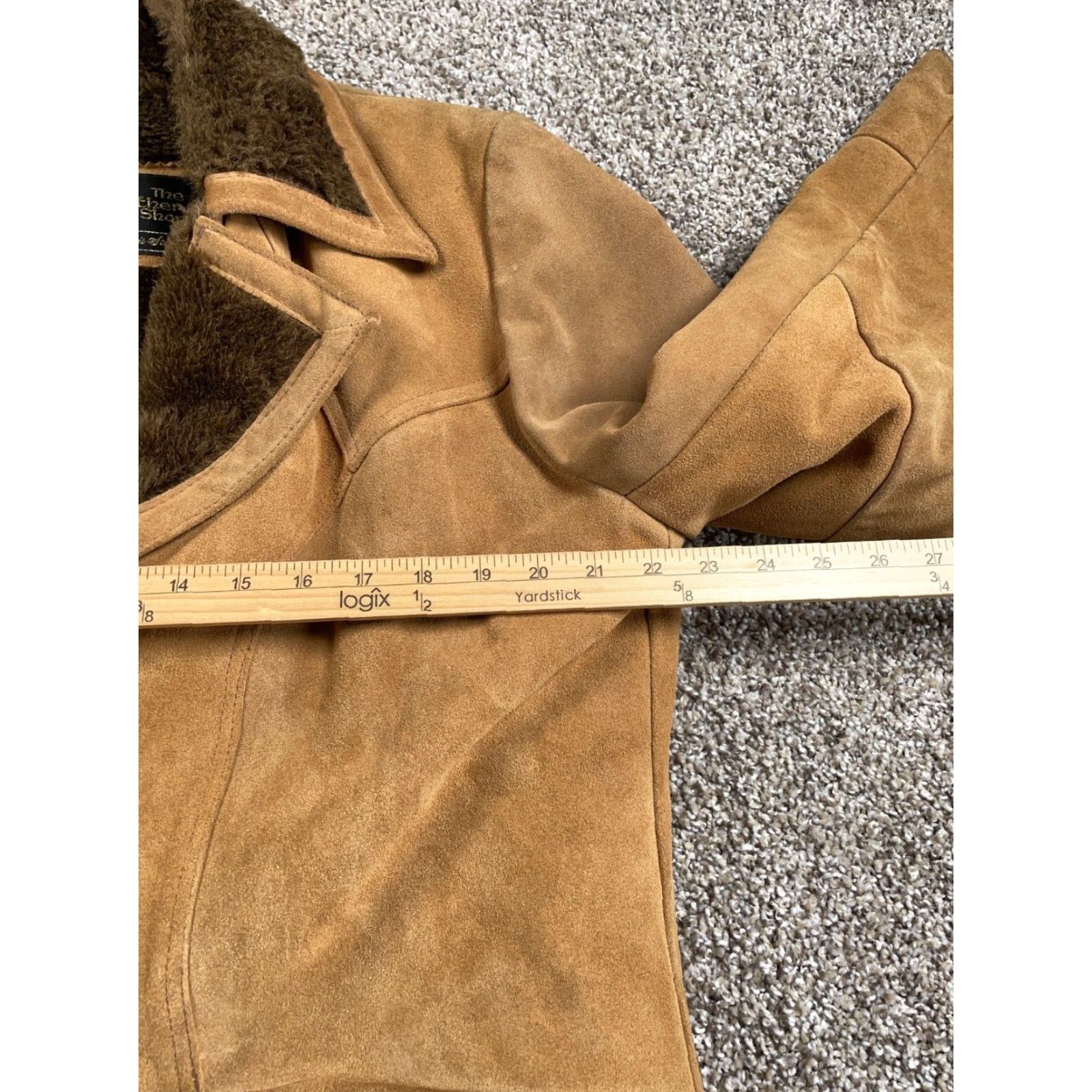 Sears VINTAGE 70s Suede Leather Rancher Jacket Sears Leather Shop Brown Faux Fur Lining Pockets Button Size US XXS / EU 40 - 5 Thumbnail