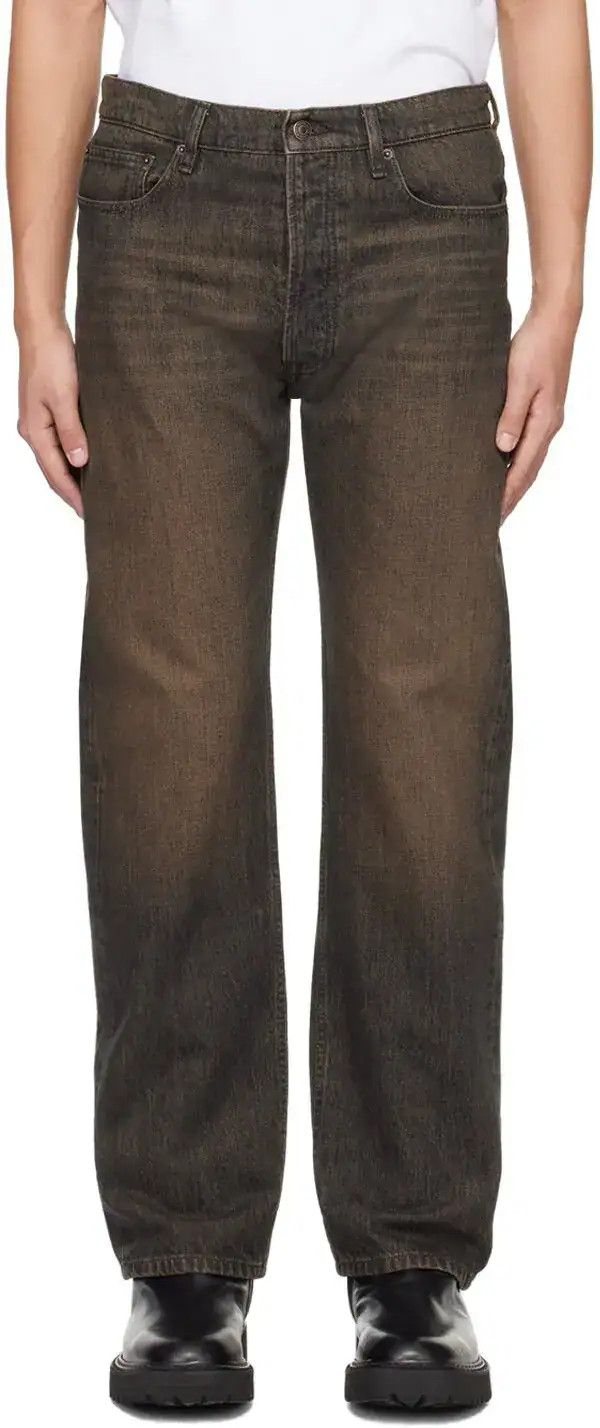 Wood Wood 31/32 - Al Straight Leg - Burnt Orange Wash Size US 31 - 1 Thumbnail