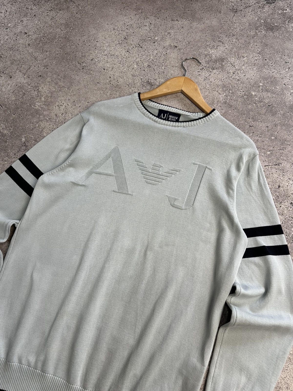 Giorgio Armani Vintage Armani Jeans AJ Big Logo Archival Sweater Cotton Y2K Size US L / EU 52-54 / 3 - 6 Thumbnail