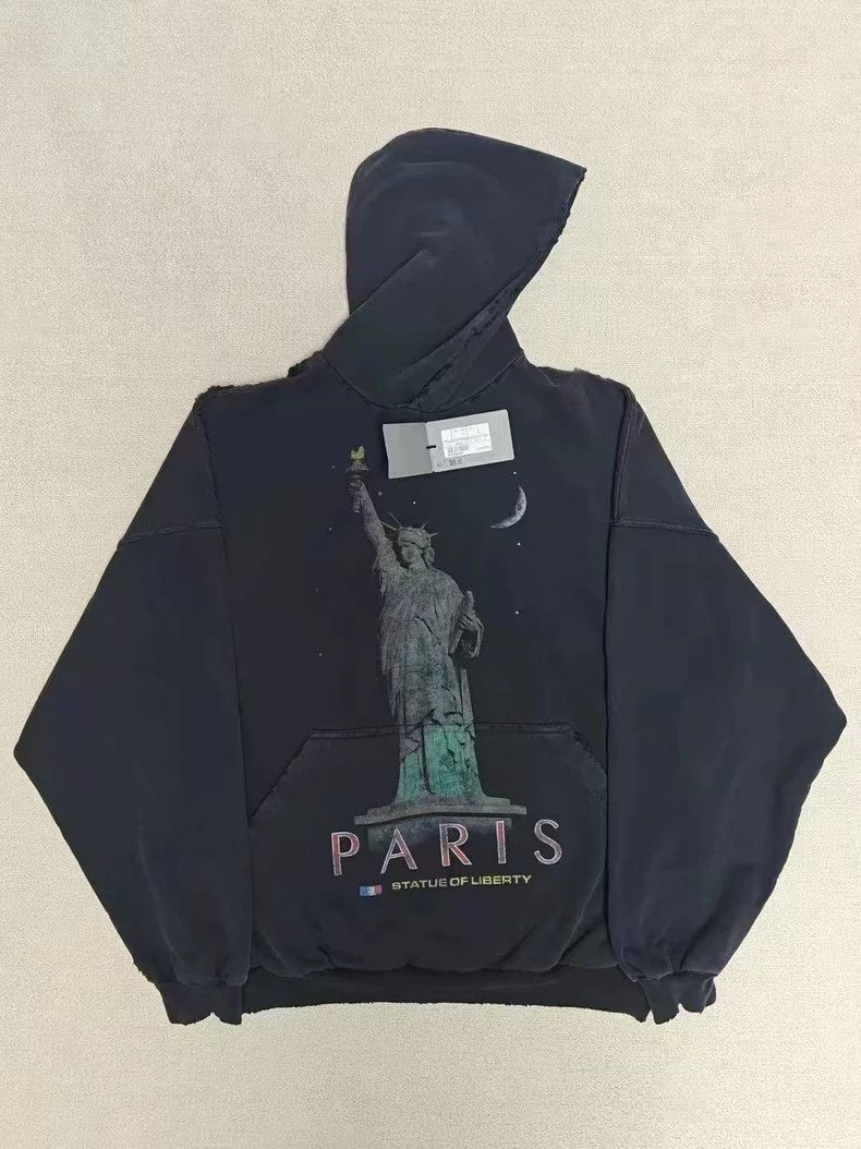 Balenciaga Balenciaga 24 FW Statue of Liberty Sabotage Hoodie 2503