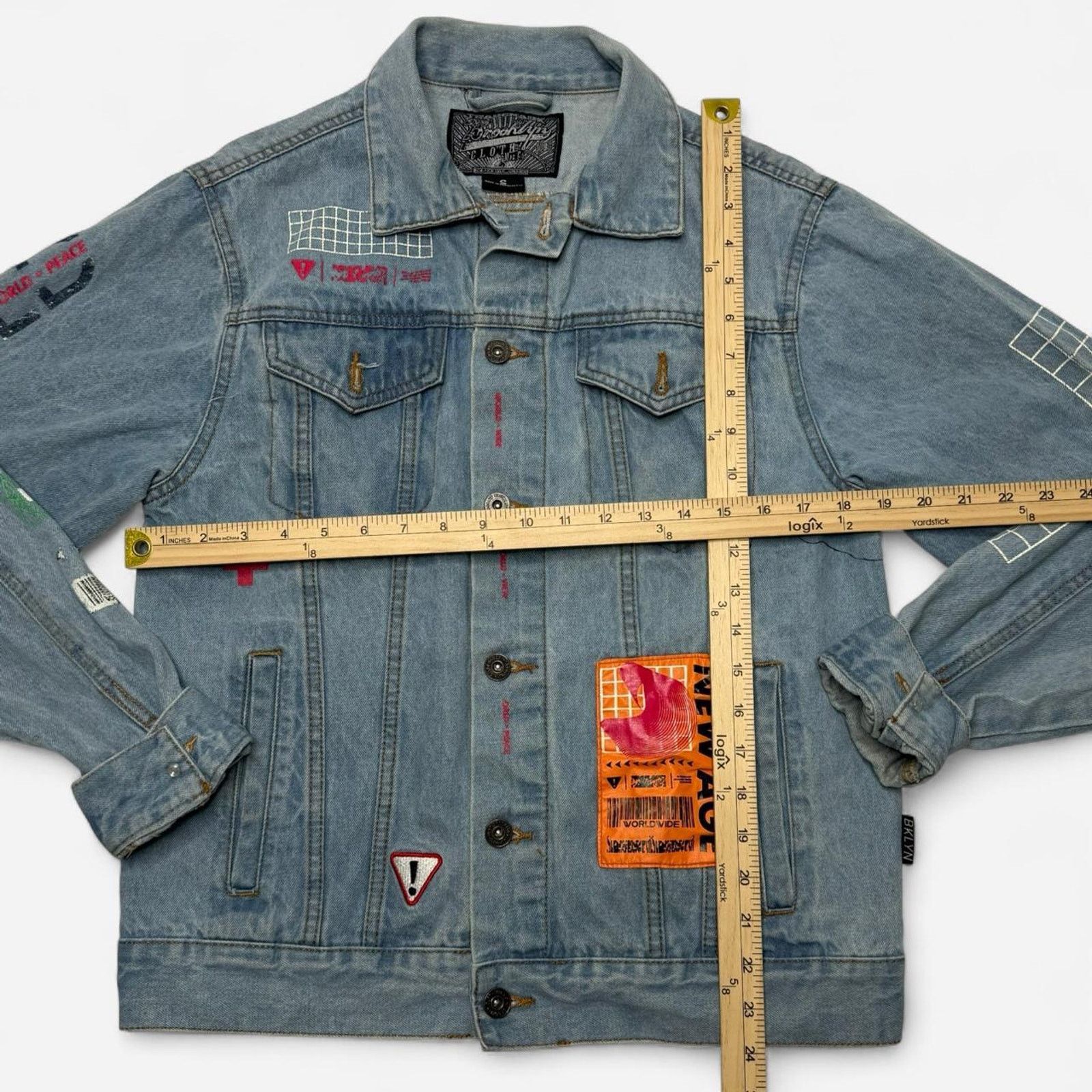 Brooklyn Cloth Brooklyn Cloth Graphic Denim Jacket Men’s Small Light Wash Size US S / EU 44-46 / 1 - 7 Thumbnail