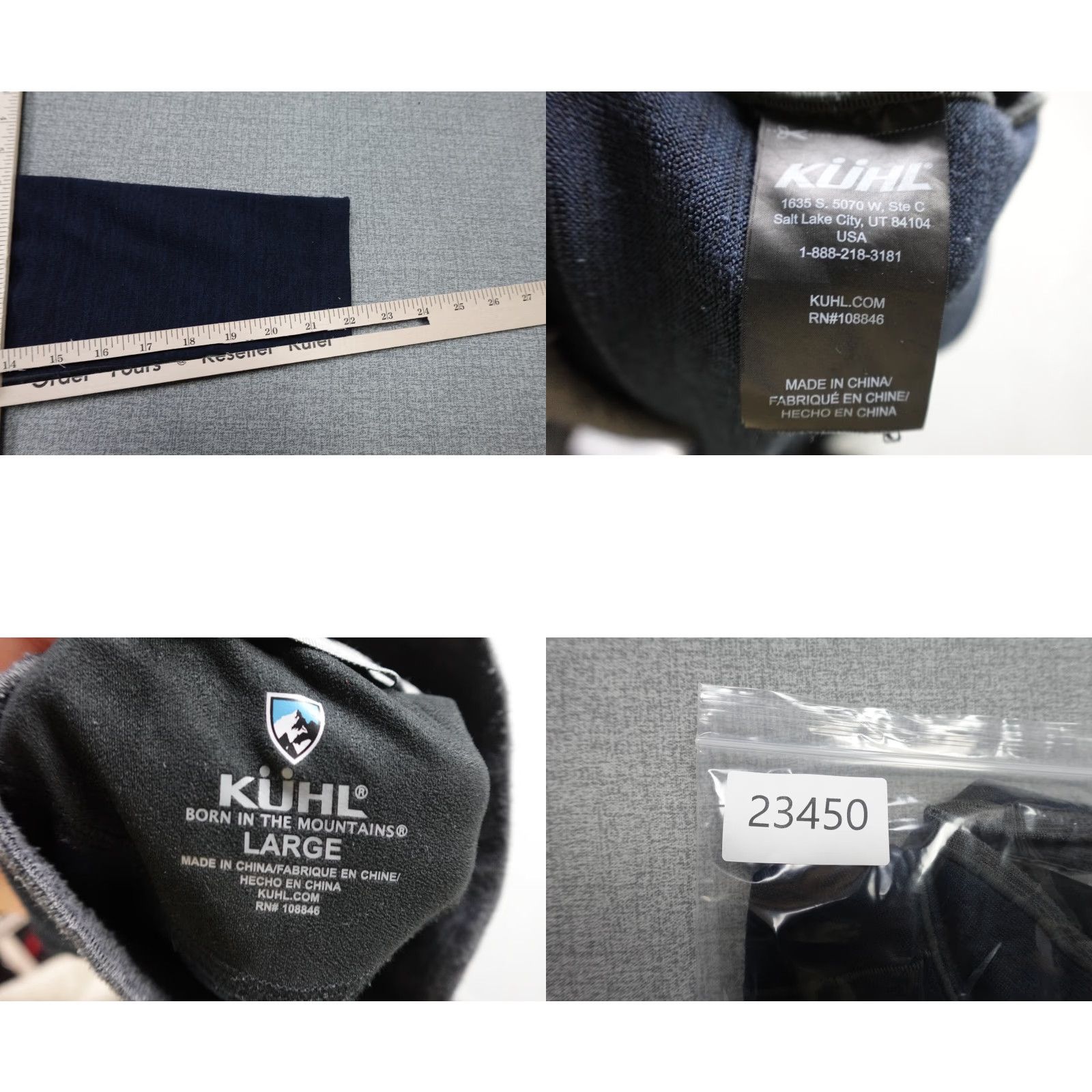 Etro Kuhl Sweater Mens Large Gray Quarter Zip Stretch Fleece Hiking Retro Pullover 1/4 Zip Size US L / EU 52-54 / 3 - 8 Thumbnail