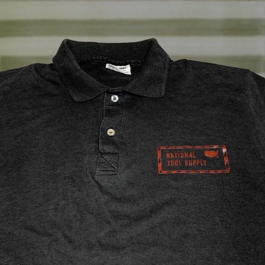 Vintage VINTAGE National Tool Supply Employee Polo Shirt Mens L Black Cotton Blend Logo Cooper Tools Shirt Size US L / EU 52-54 / 3 - 1 Thumbnail