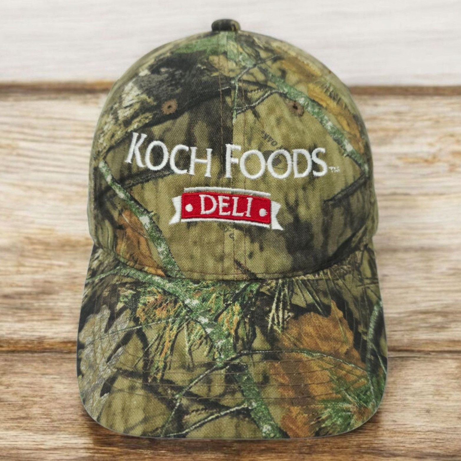 Other Koch Foods Deli Mossy Oak Camo Strapback Cap Trucker Hat Size ONE SIZE - 1 Thumbnail