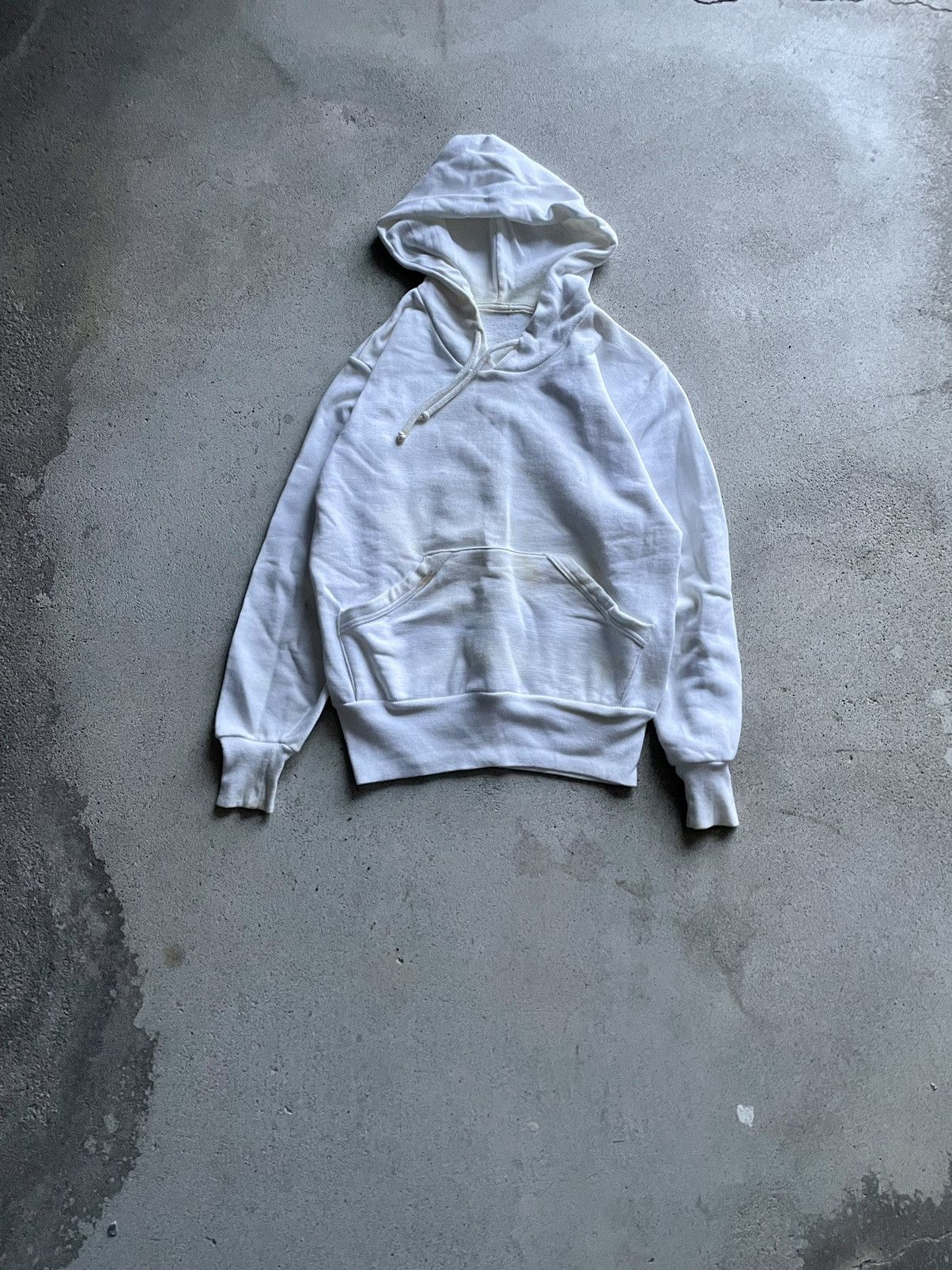 Image of Vintage 60S Blank Hoodie in White, Men's (Size Small)