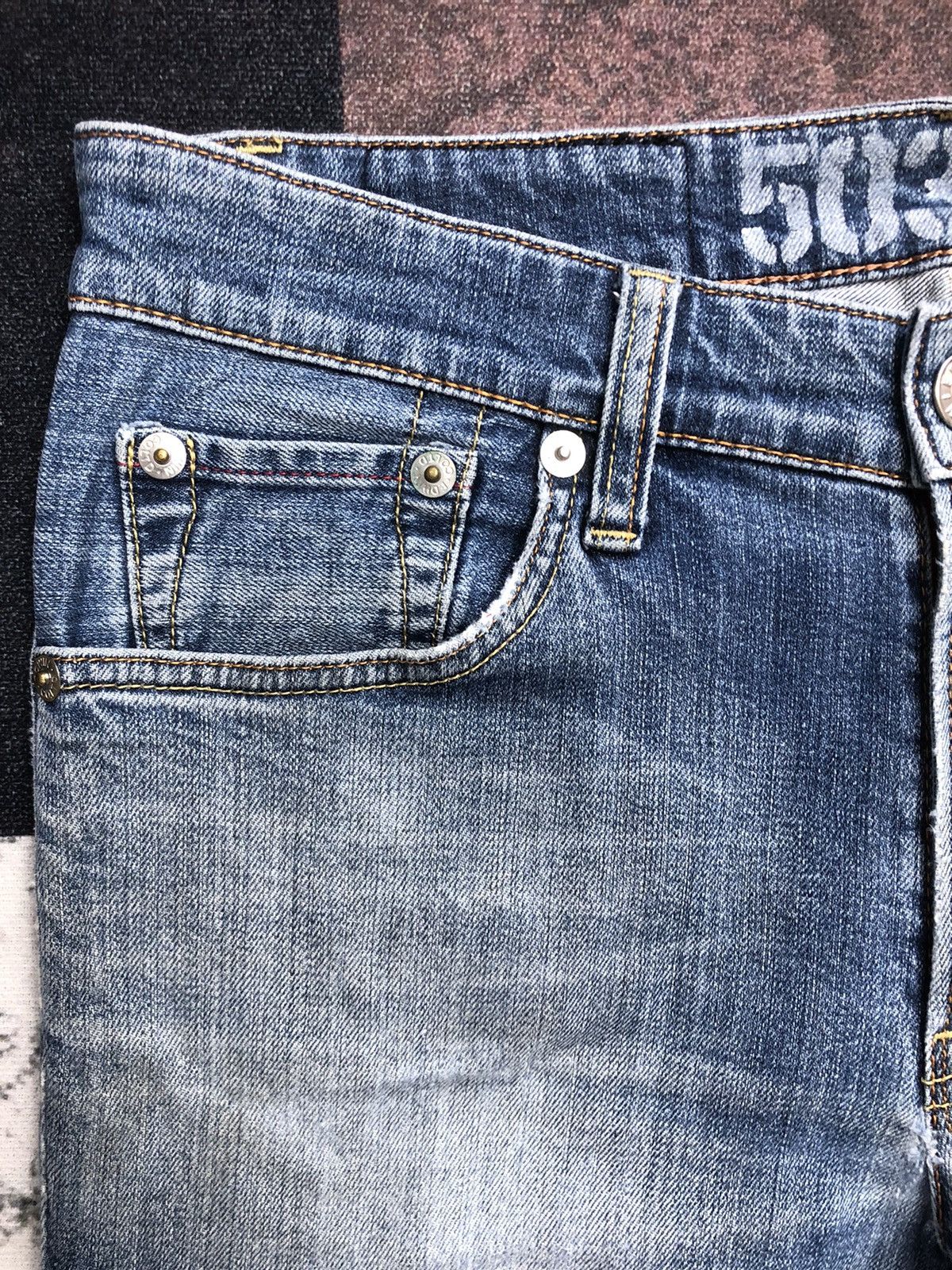 Edwin Vintage Japanese BlueTrip Edwin 503 Distressed Jeans Size US 34 / EU 50 - 5 Thumbnail