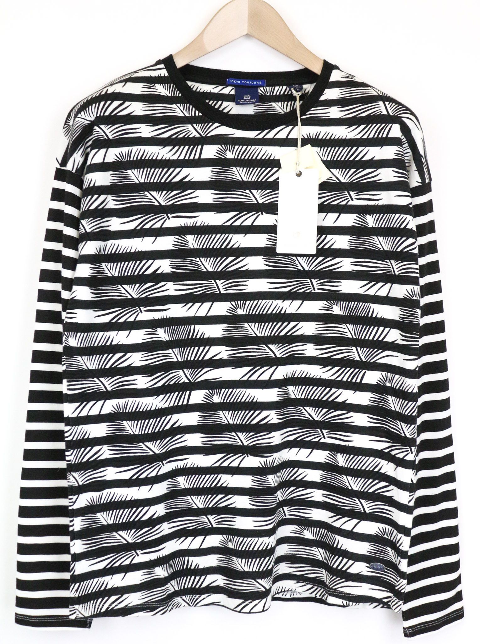 Scotch & Soda AMS COUTURE M Black Cotton Patterned T-Shirt 76188 Size US M / EU 48-50 / 2 - 1 Thumbnail