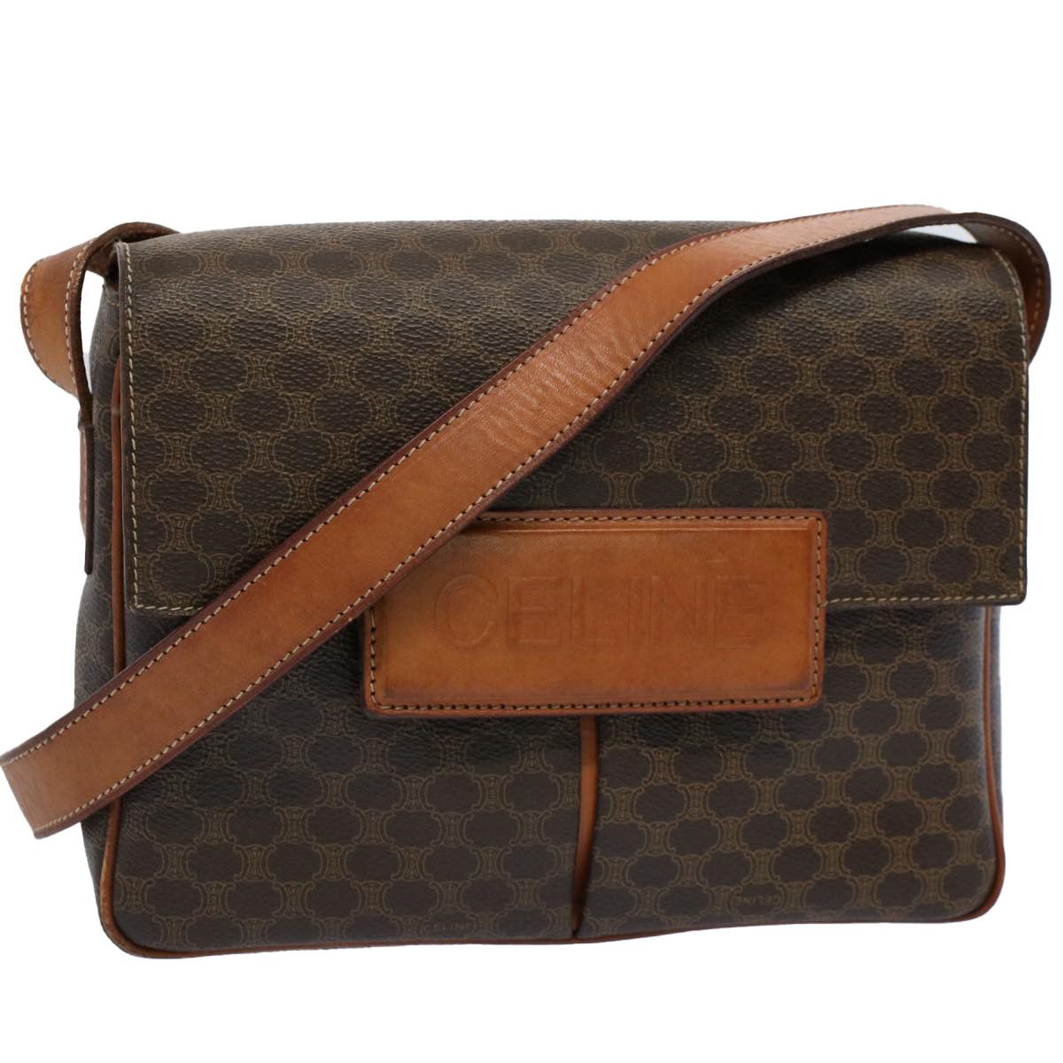 image of Celine Céline Macadam Shoulder in Brown, Women's