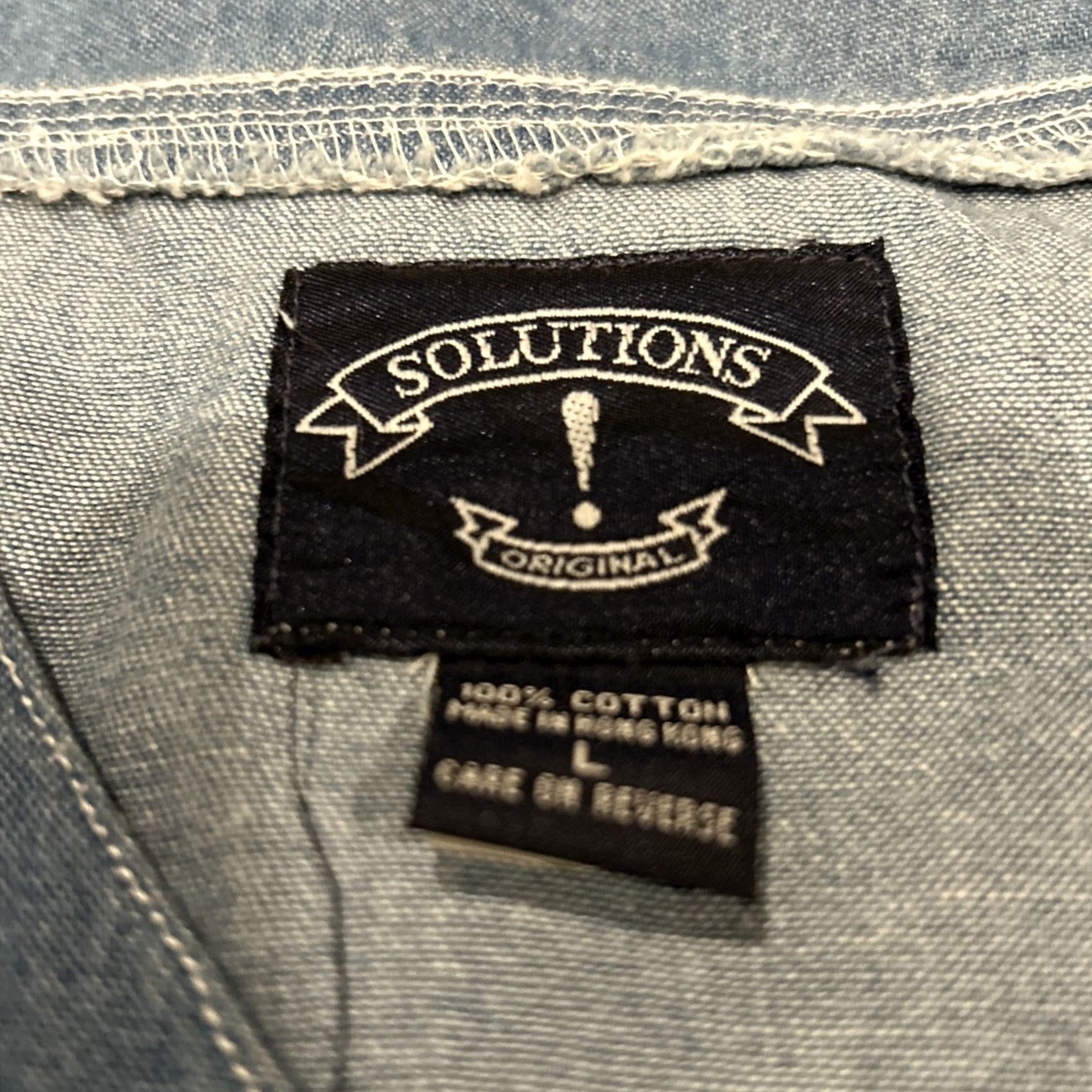 Vintage VINTAGE Solutions Basic Womens L Blue Original Women Embroidered Denim Button Size L / US 10 / IT 46 - 2 Thumbnail