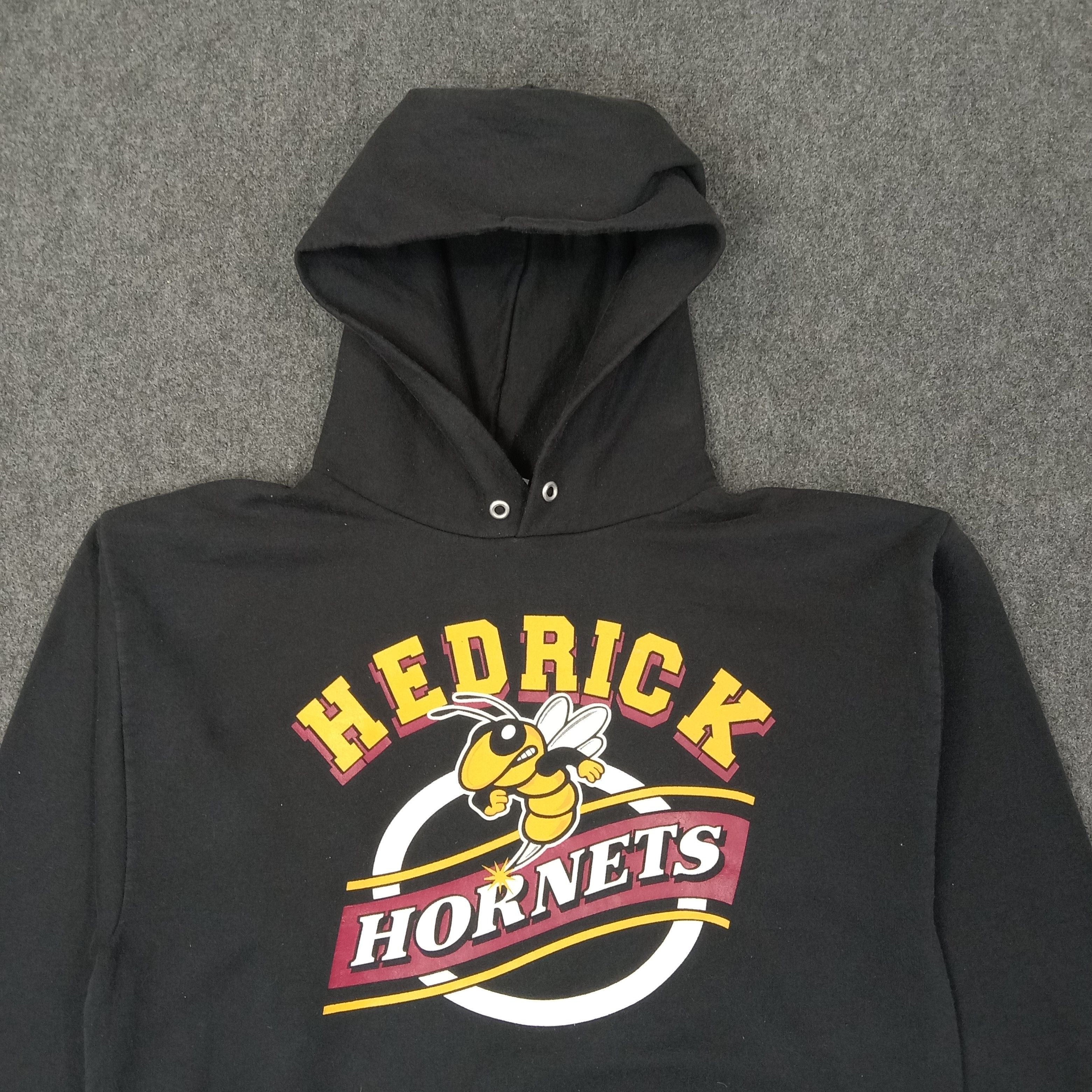 Vintage Hedrick Hornets Football Club Streetwear Hoodies C226N11 Size US M / EU 48-50 / 2 - 2 Thumbnail